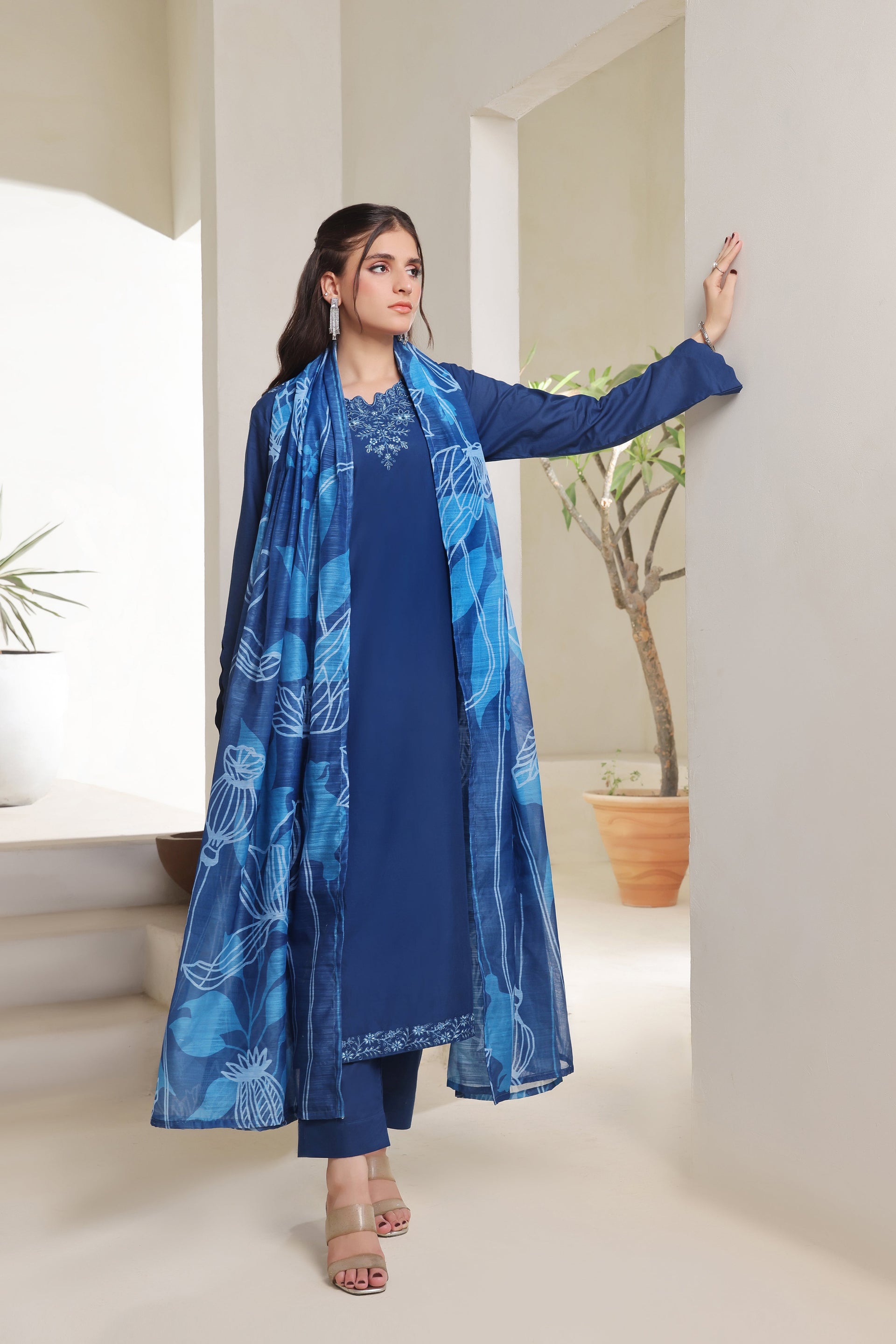 Buy Affordable Luxury Clouds Embroidered 3PC Lawn Dress
