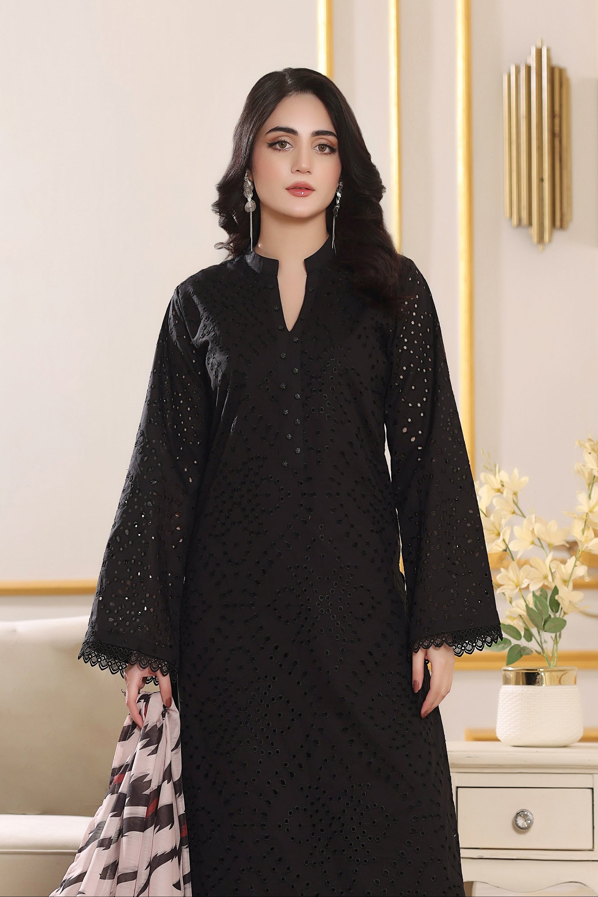 Daphne Schiffli 3PC Lawn Dress