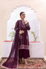 Aubergine Chiffon Formal Stitched Dress