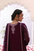 Aubergine Chiffon Formal Stitched Dress