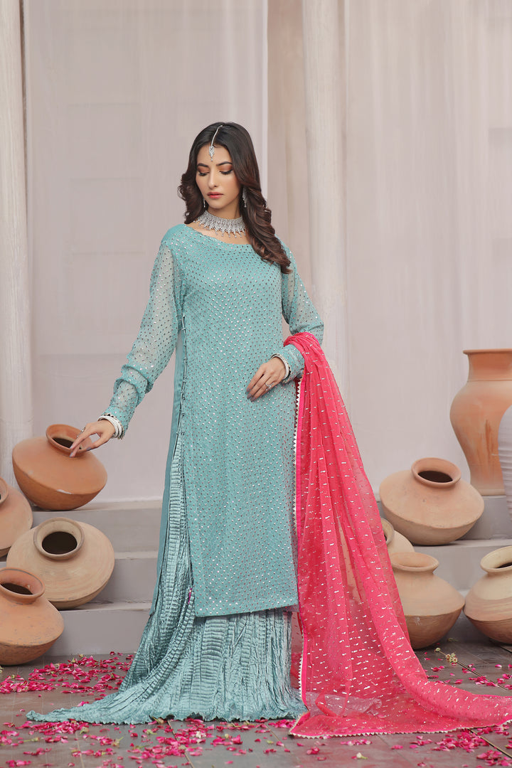 Hoor Chiffon Formal Stitched Dress