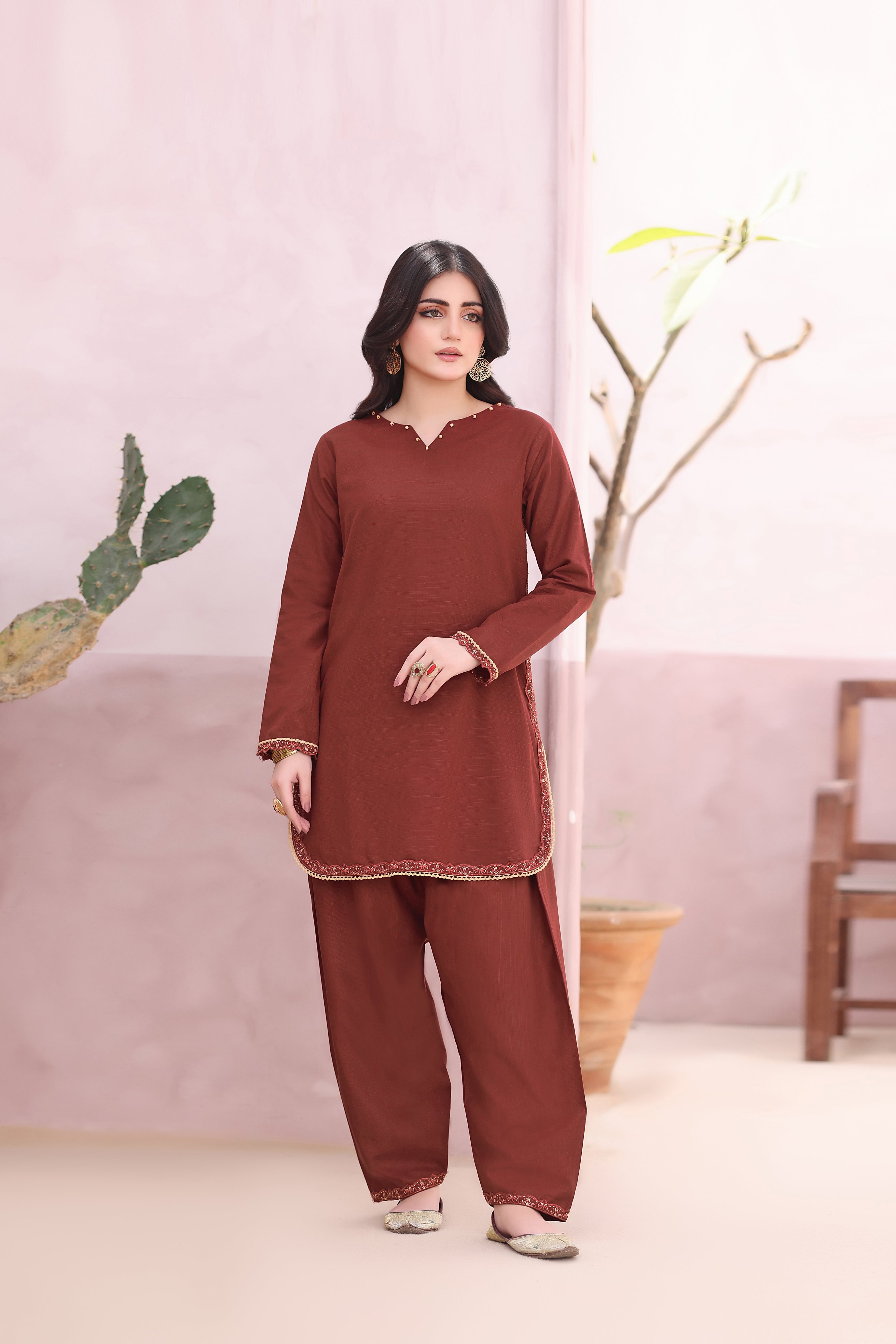 Garnet Khaddar 2PC Dress