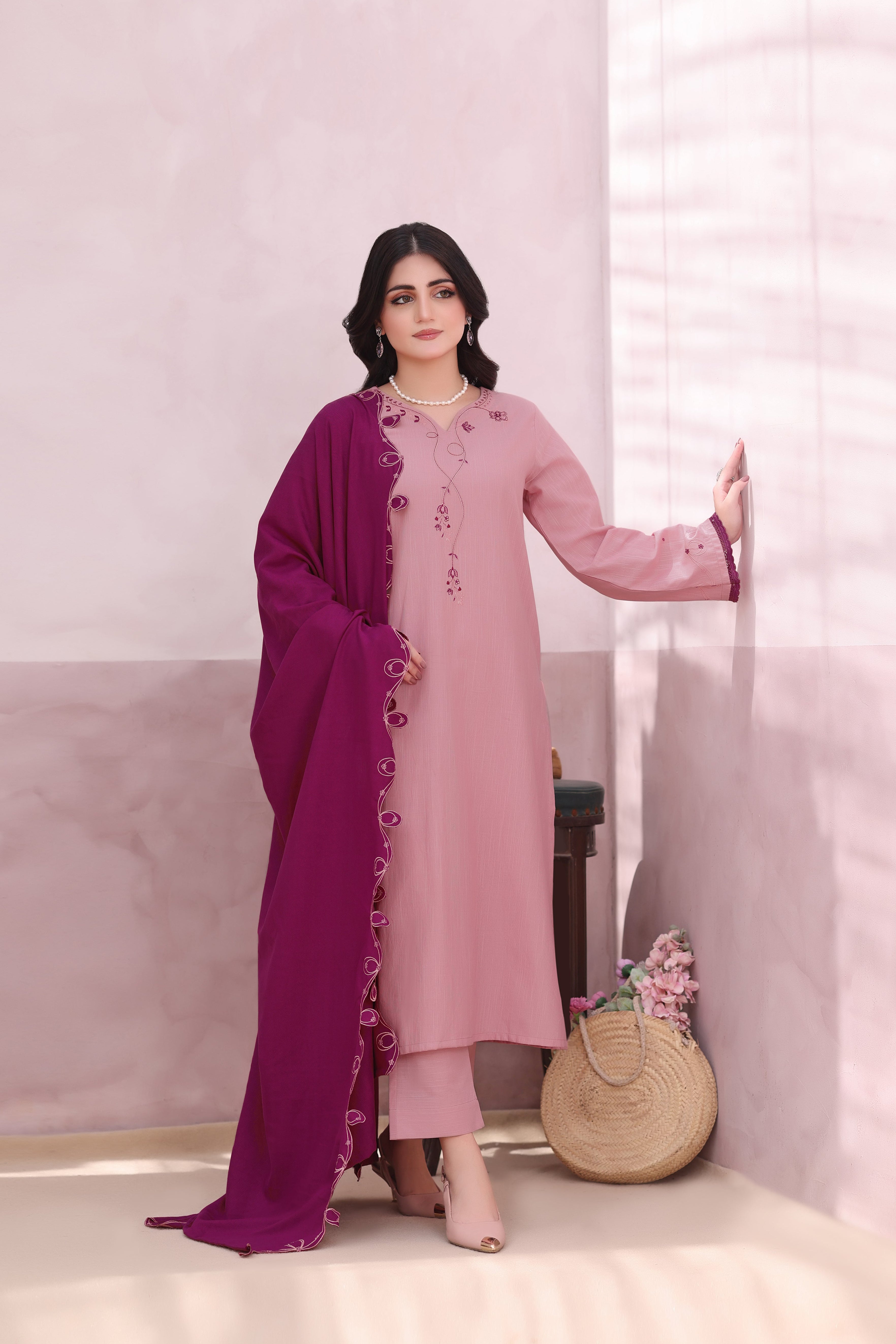 Glow Khaddar 3PC Dress