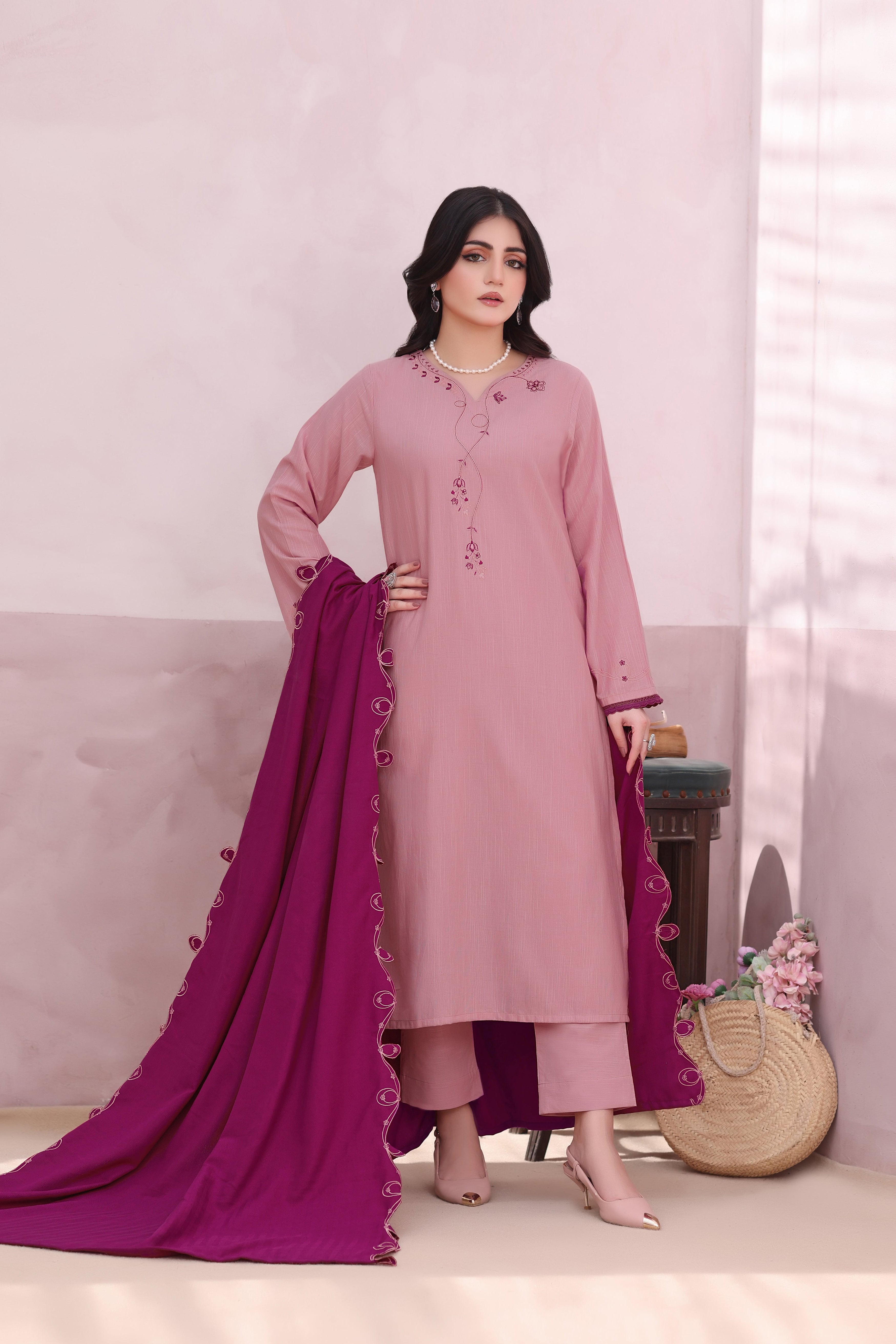Glow Khaddar 3PC Dress