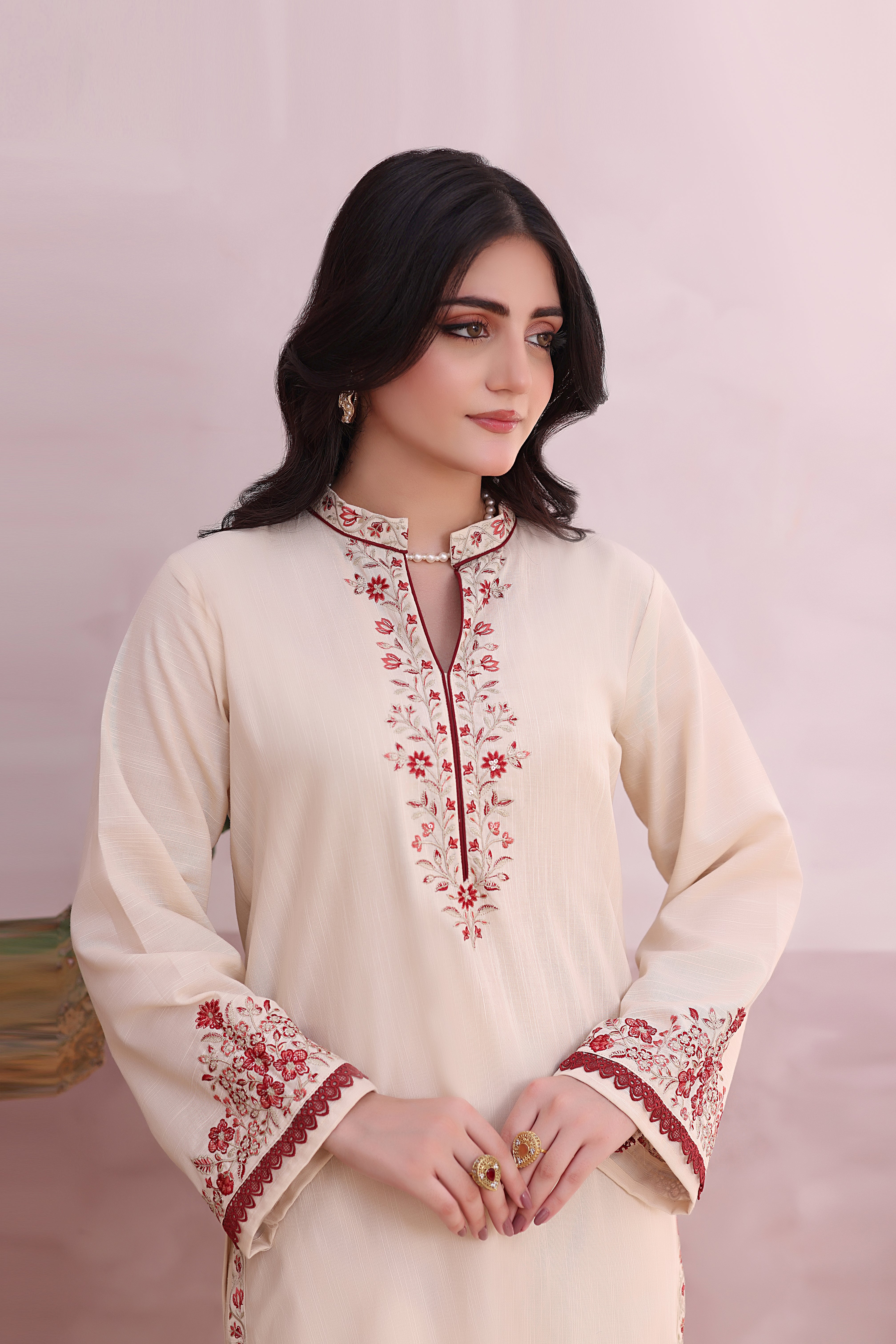 Ivory Khaddar 2PC Dress