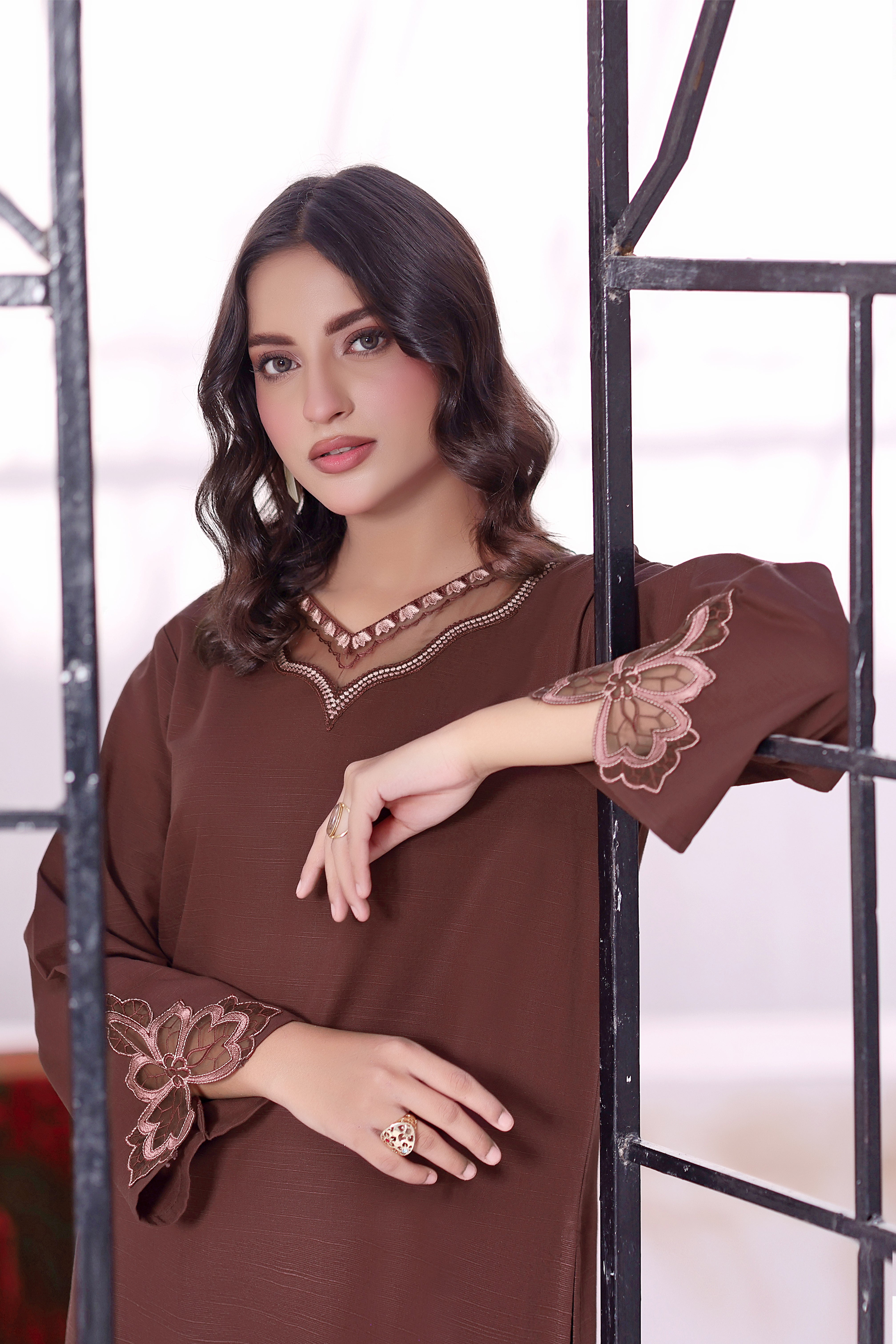 Hazel khaddar Embroidered 2PC Dress