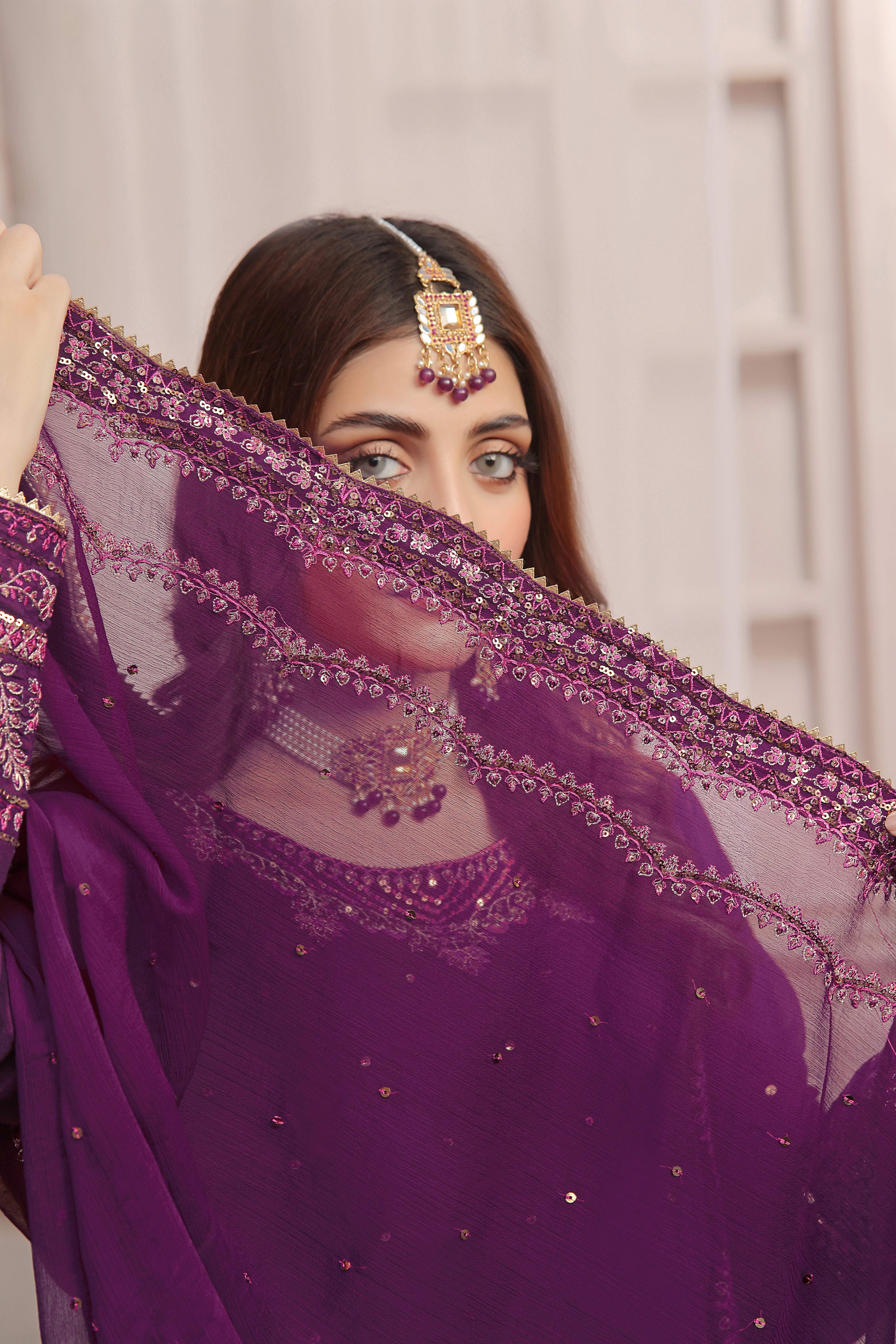 Jahan Aara Raw Silk Formal Stitched Dress