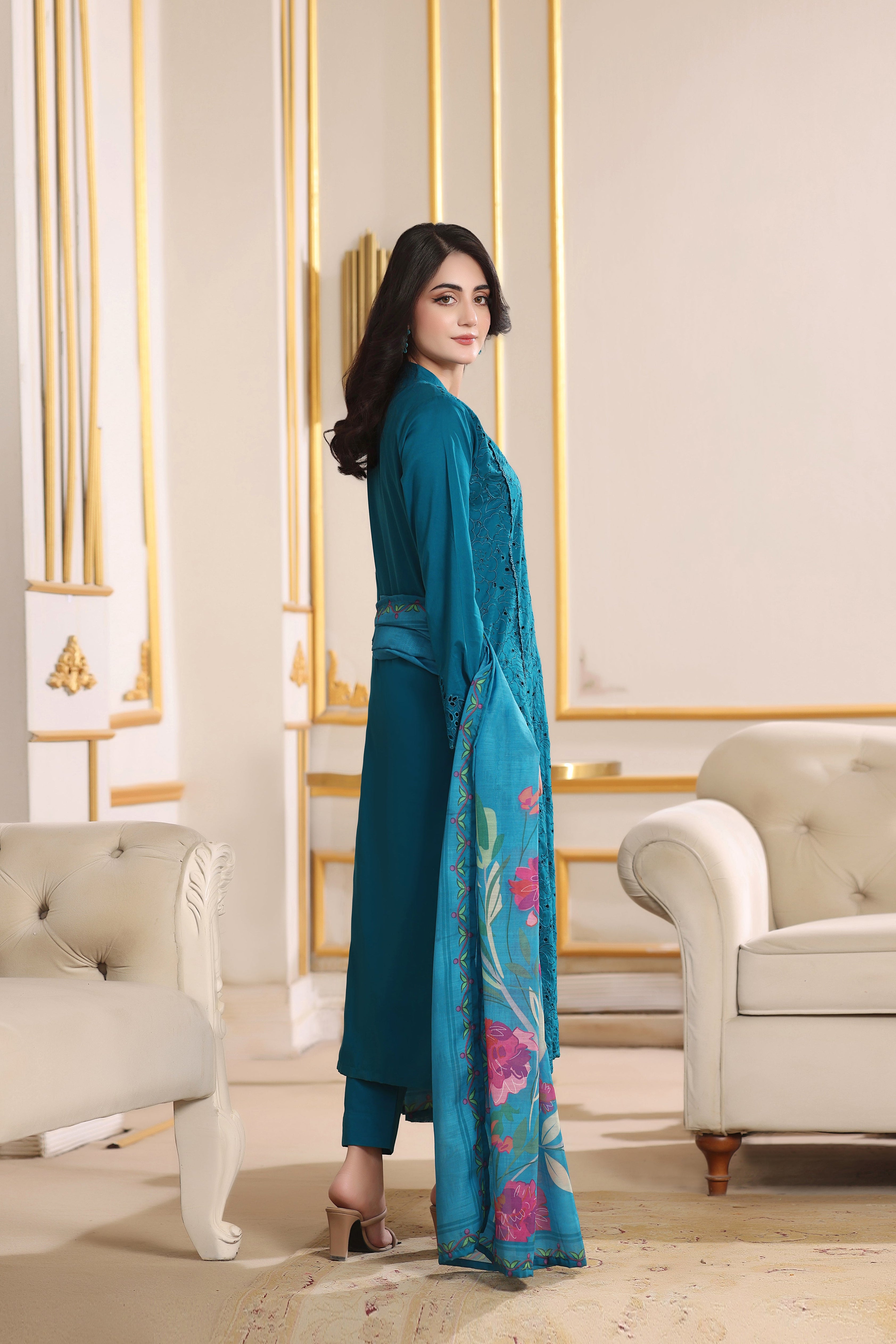 Lovebird Embroidered 3PC Lawn Dress