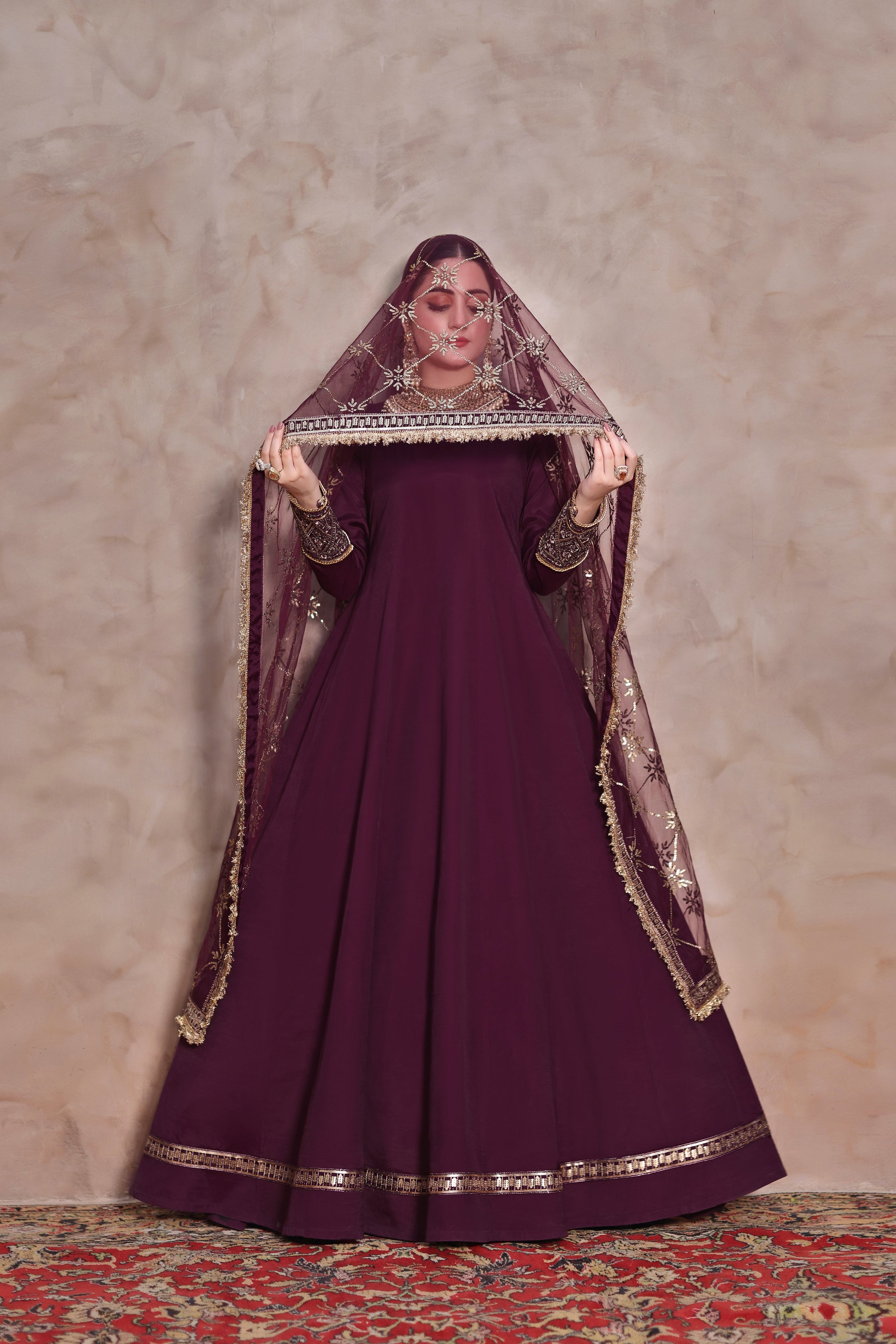 Mi Raqsam RawSilk 3PC Formal Dress