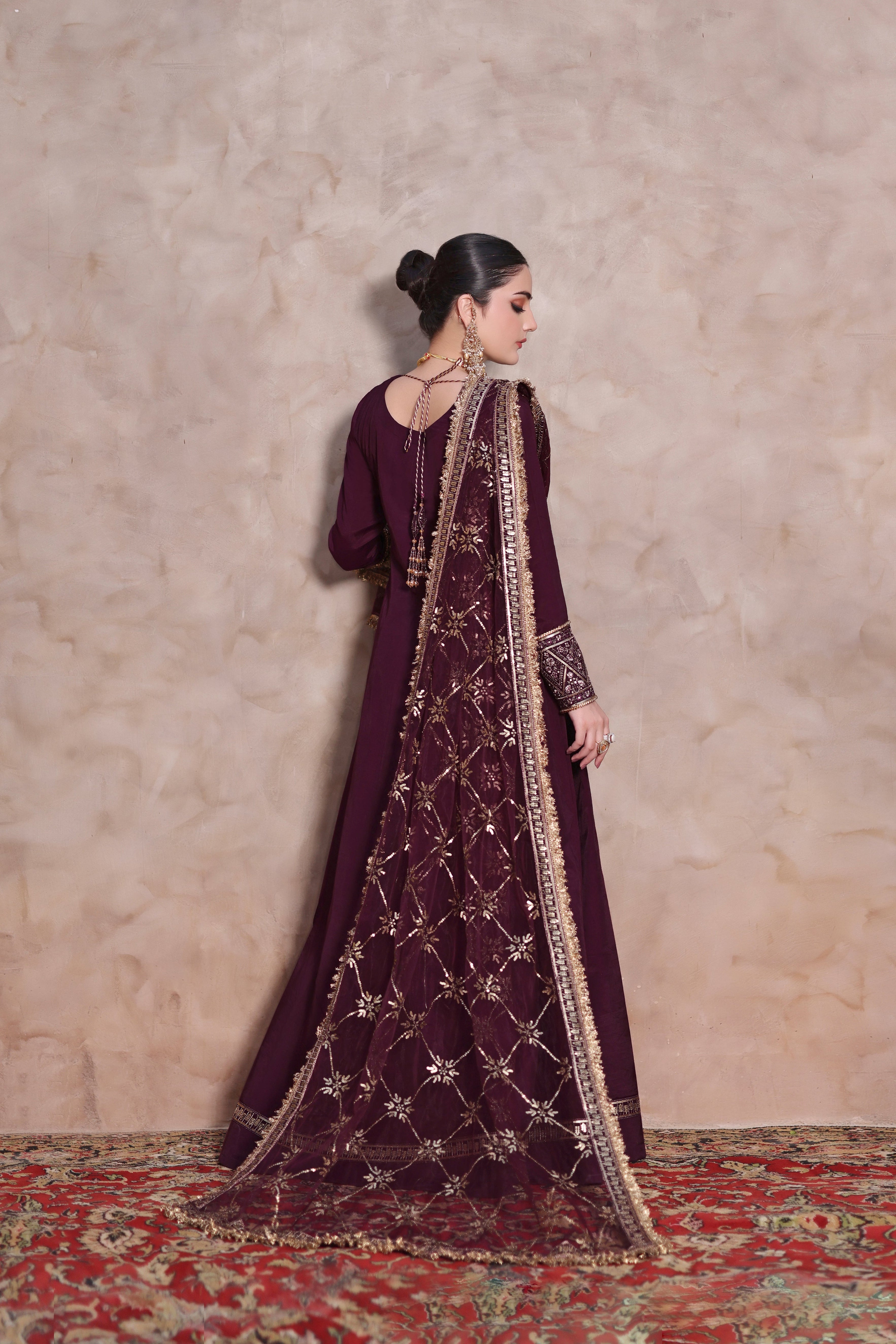 Mi Raqsam RawSilk 3PC Formal Dress