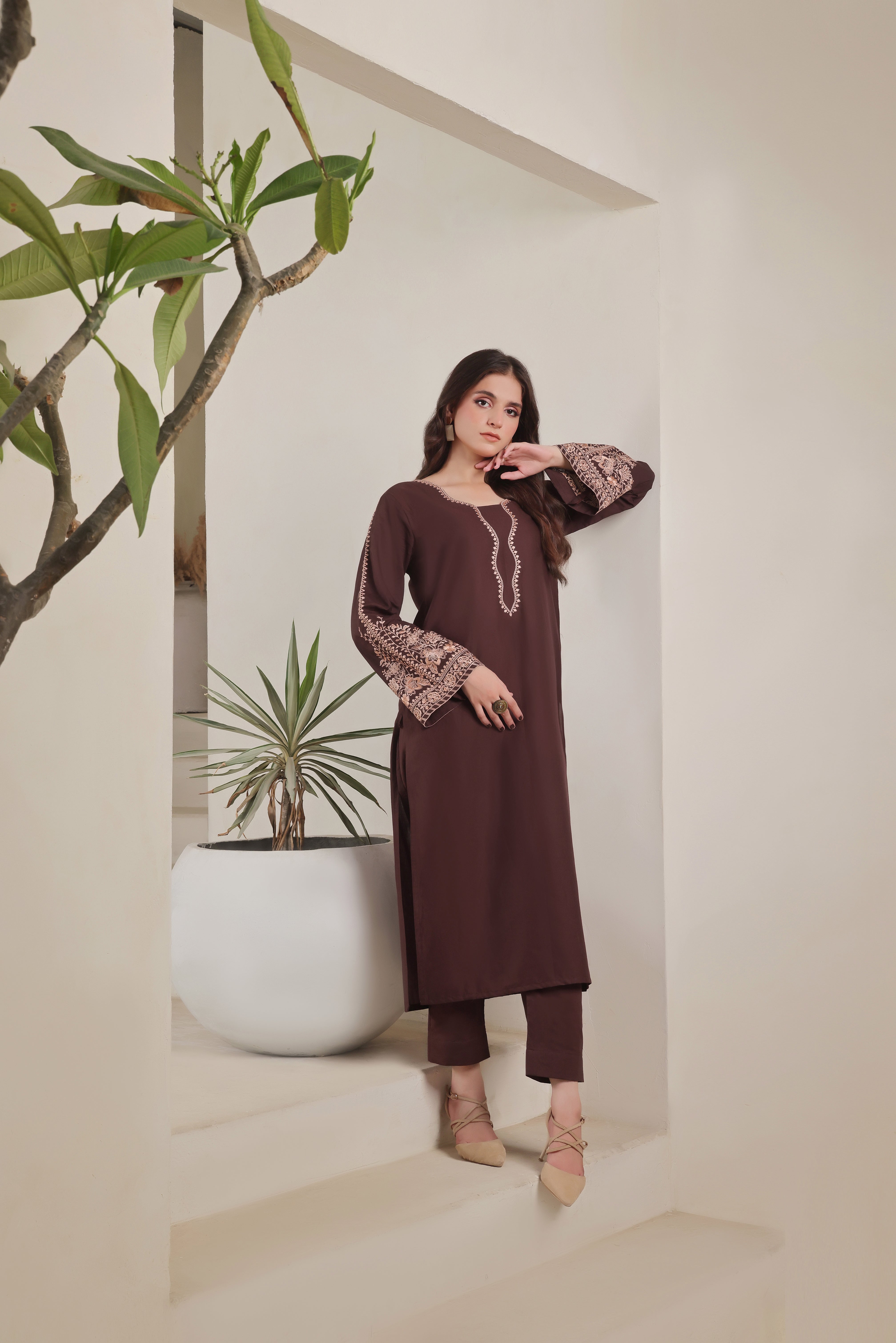Savannah Embroidered 3PC Lawn Dress
