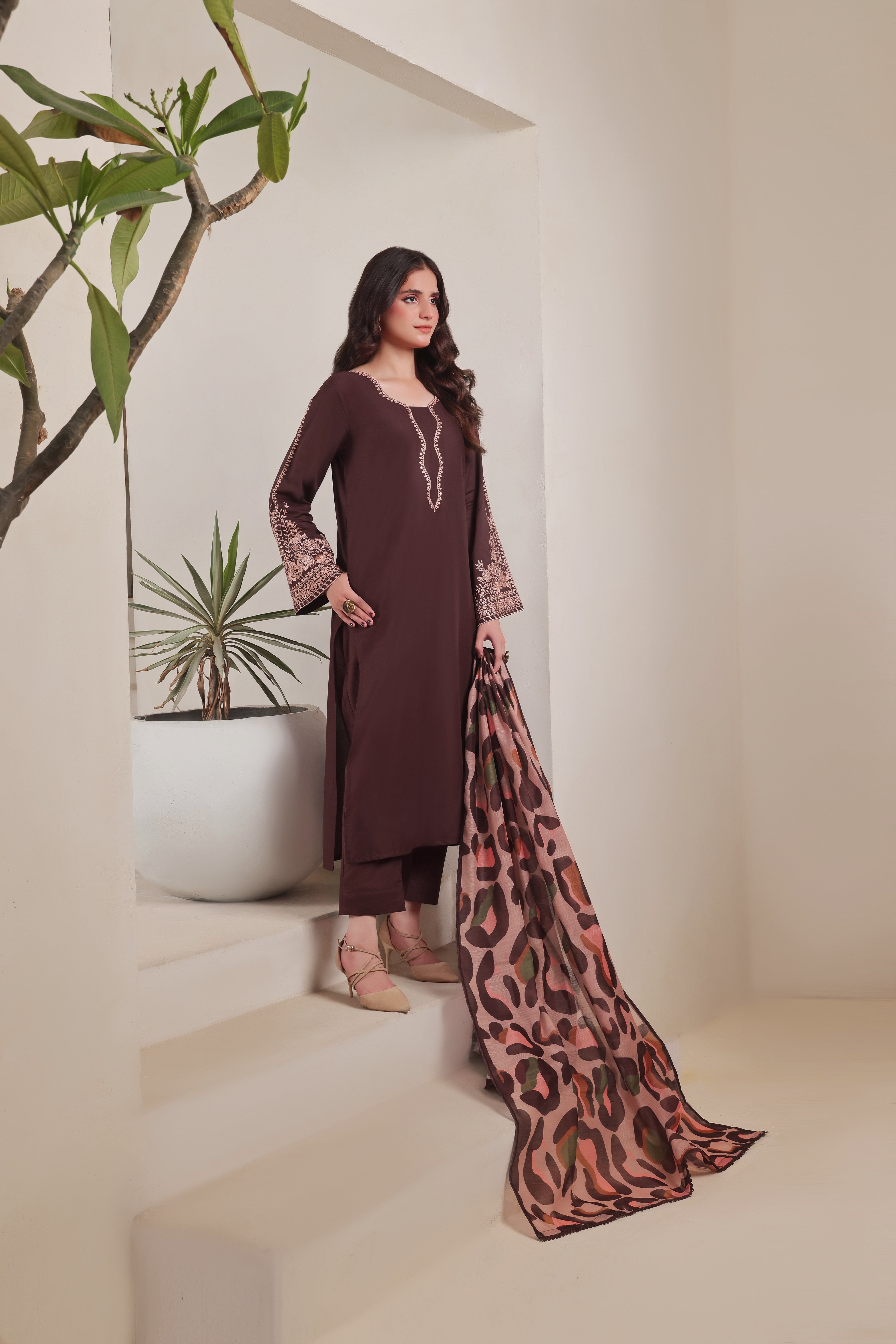 Savannah Embroidered 3PC Lawn Dress