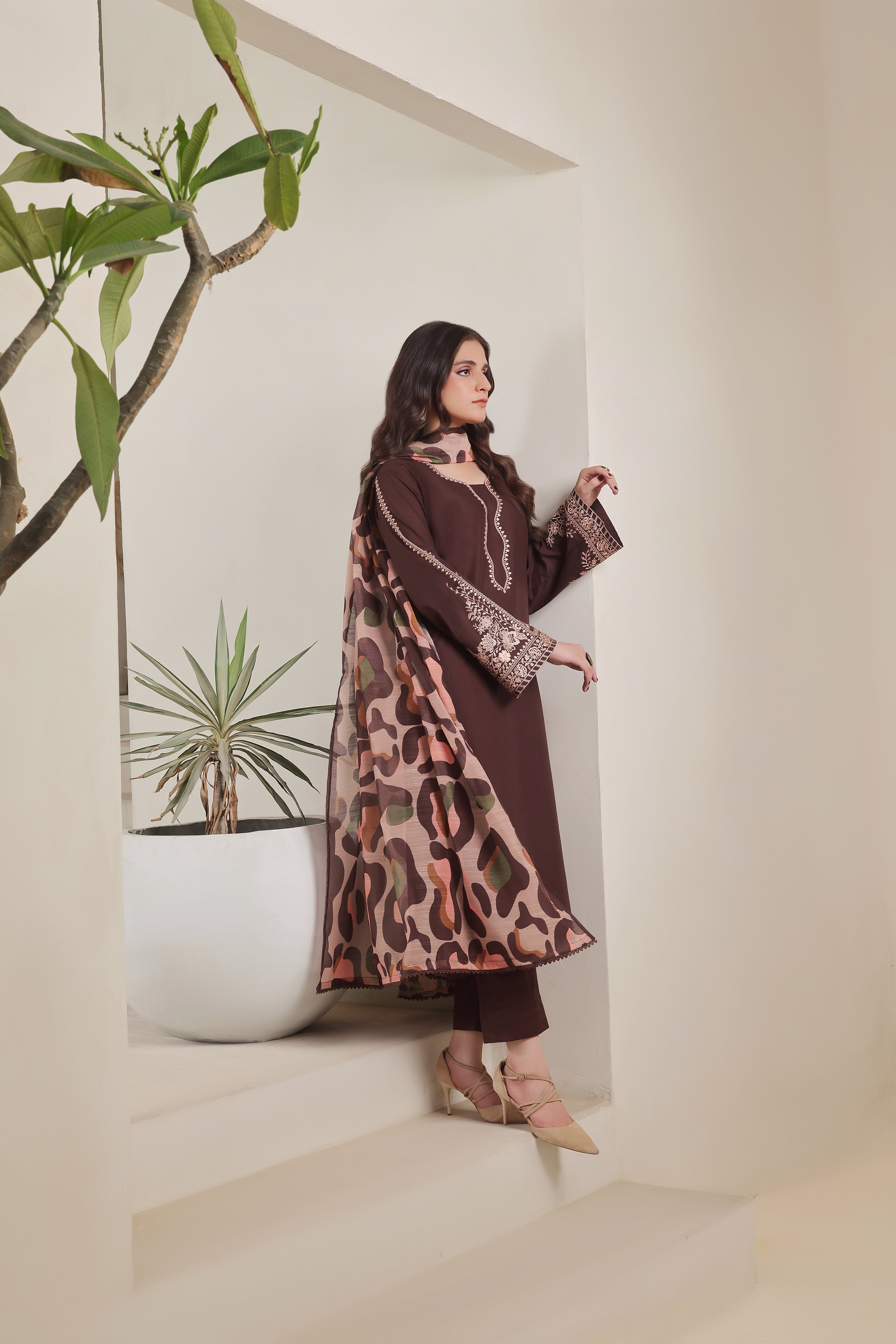 Savannah Embroidered 3PC Lawn Dress