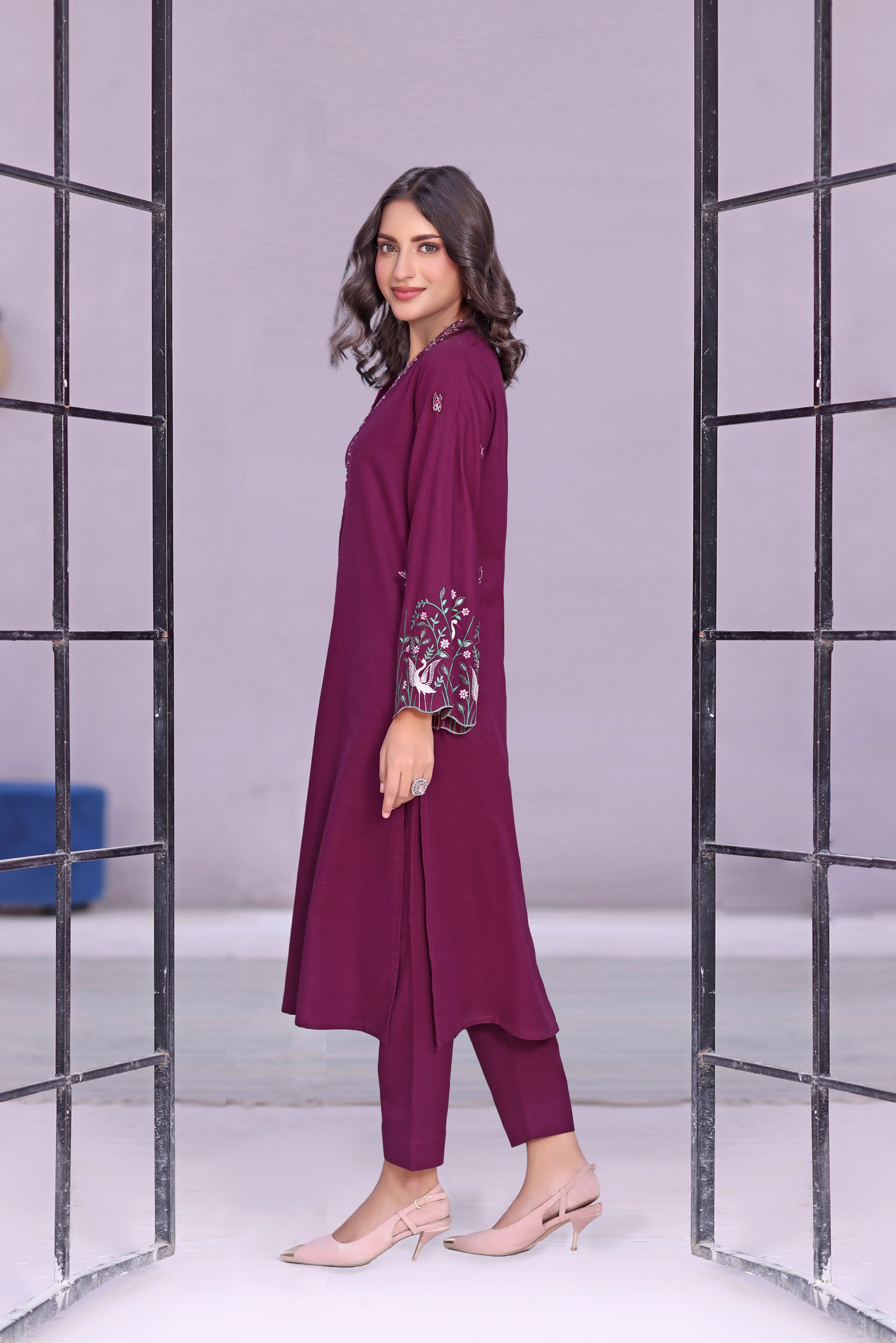 Slay khaddar Embroidered 2PC Dress