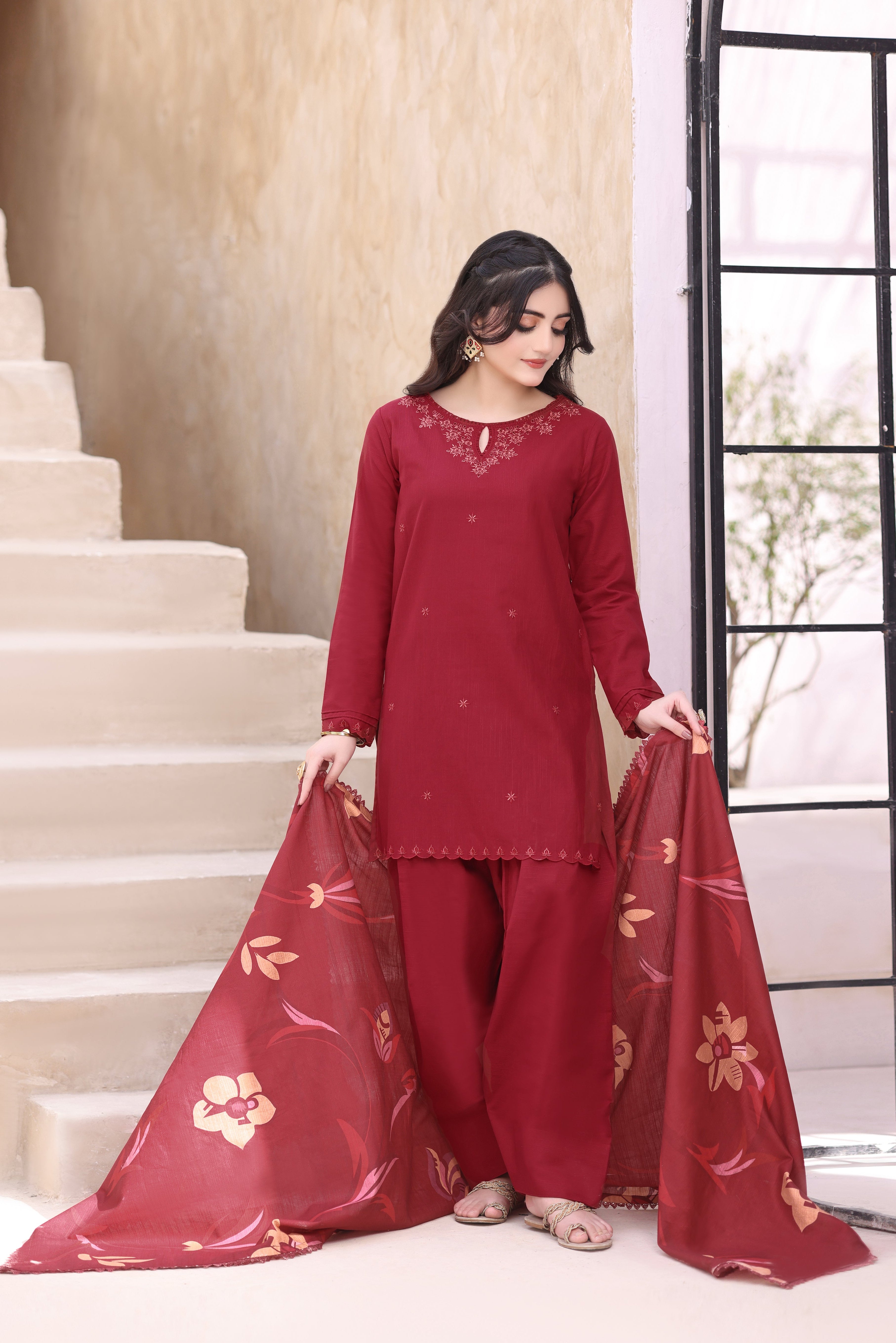 Sparkle Khaddar 3PC Dress