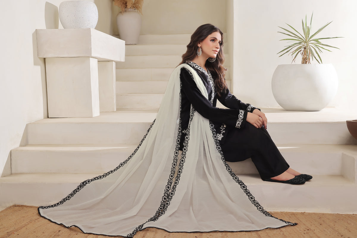 Eclipse Embroidered 3PC Lawn Dress