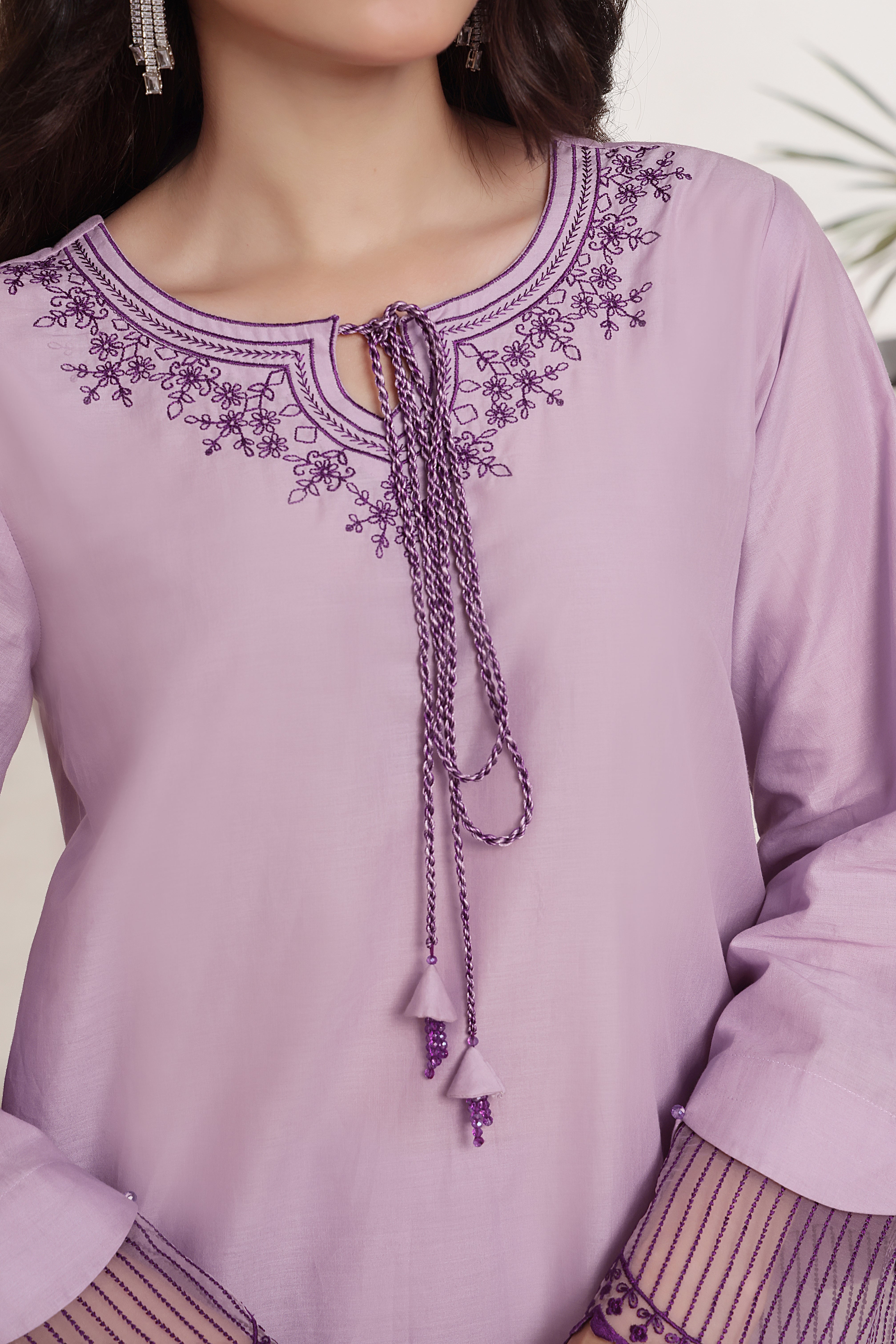 Lilacia Embroidered 3PC Lawn Dress