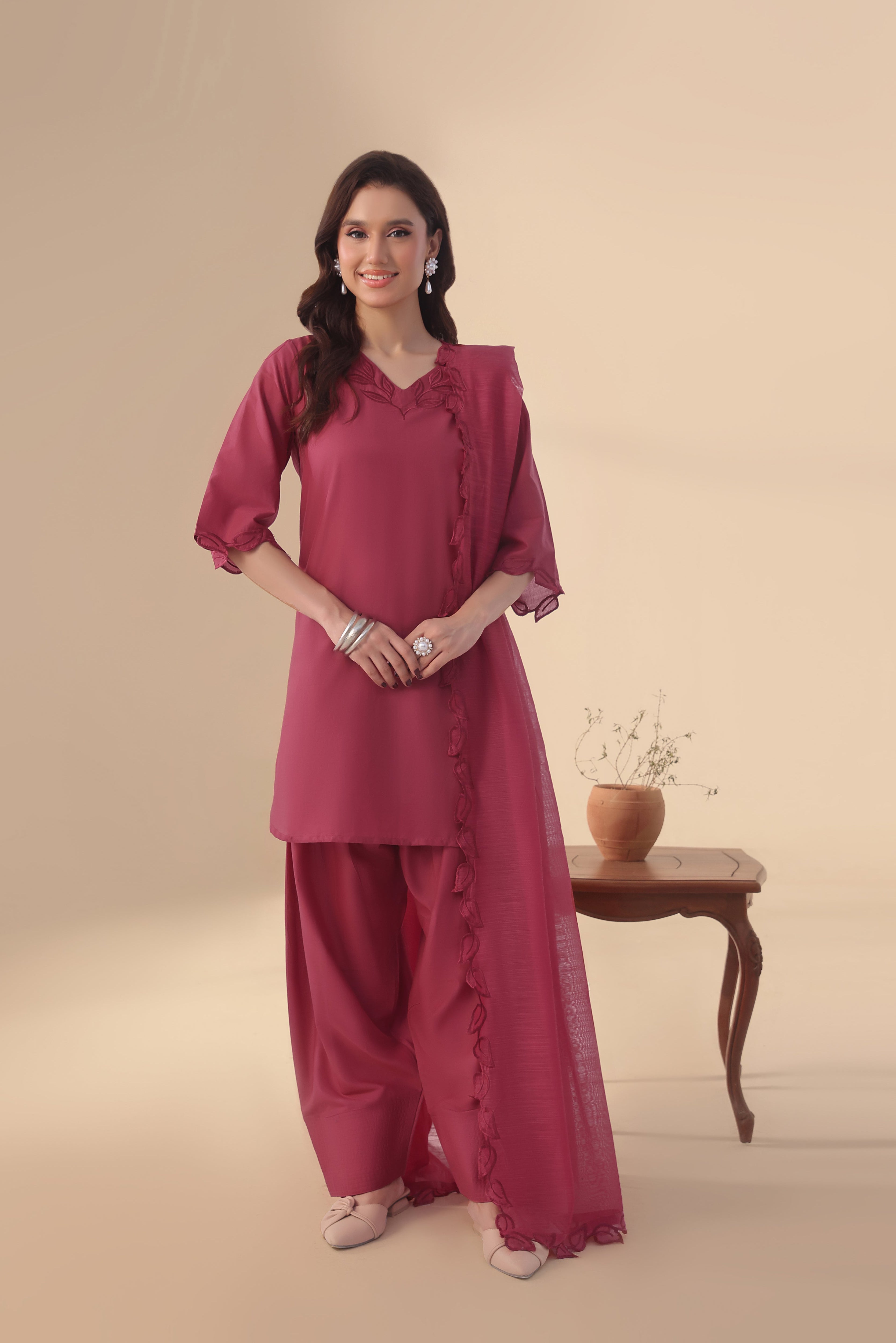 Meadow Embroidered 3PC Lawn Dress