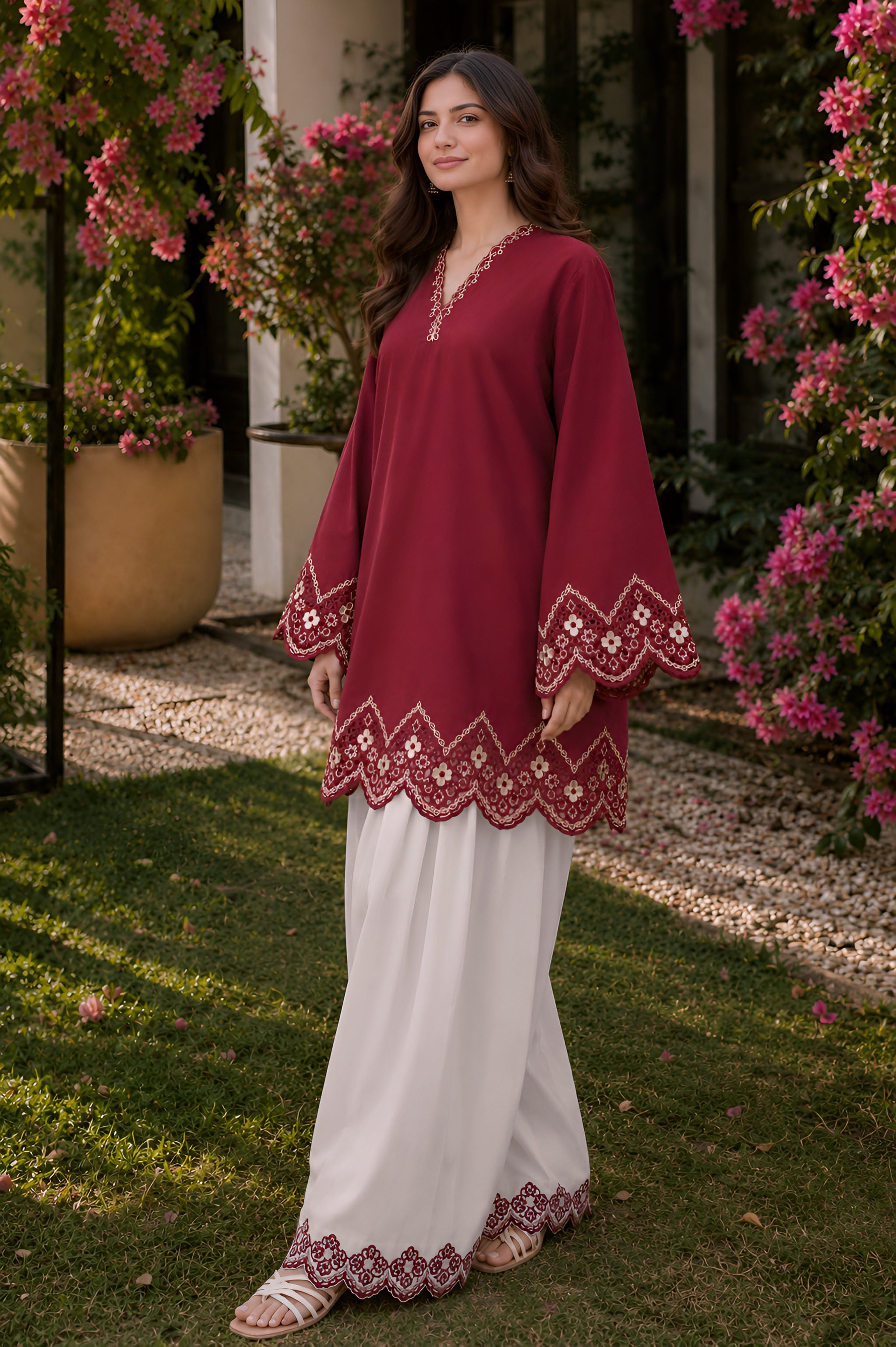 Nina Emb. Lawn 2PC Dress