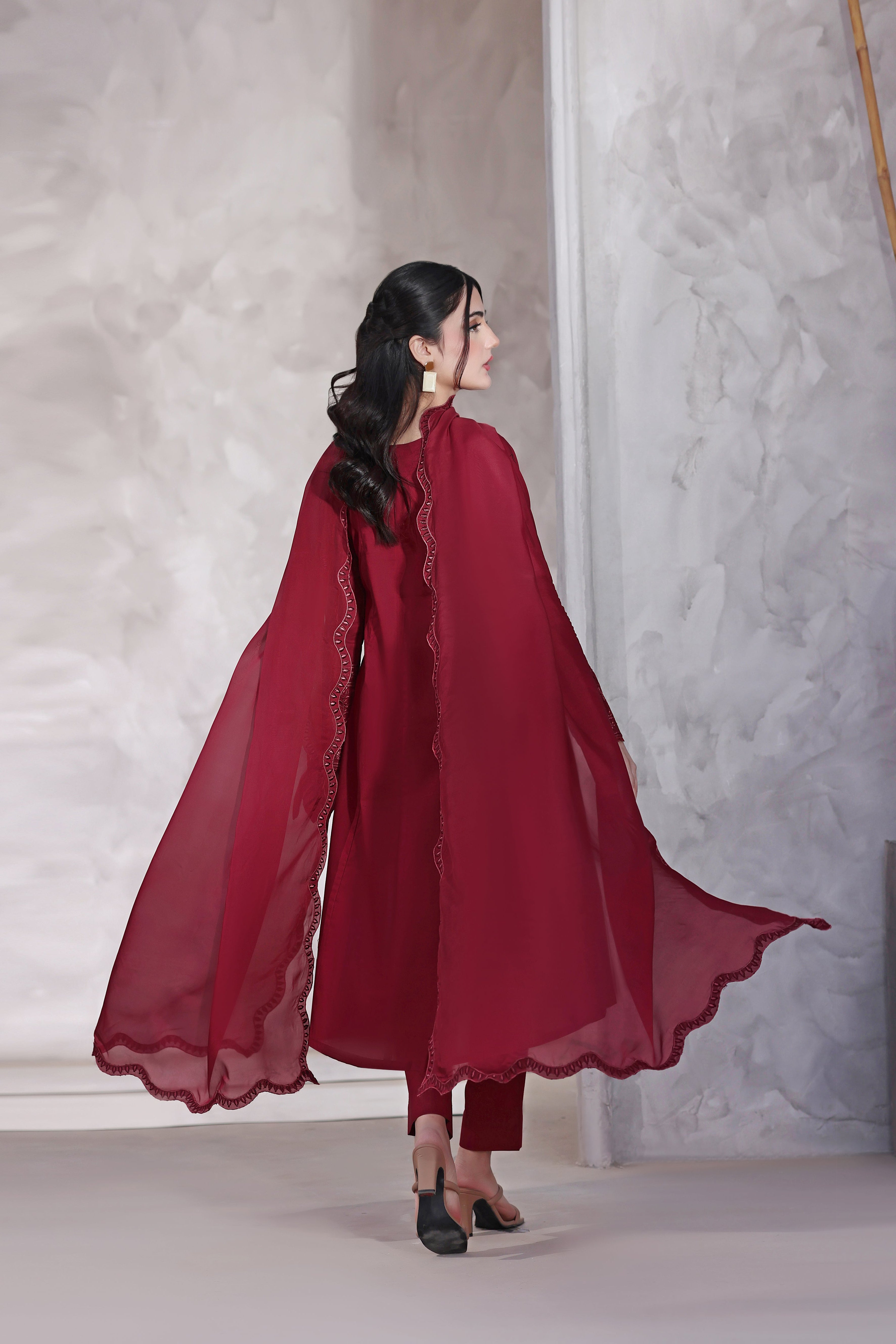 Nora Embroidered 3PC Lawn Dress