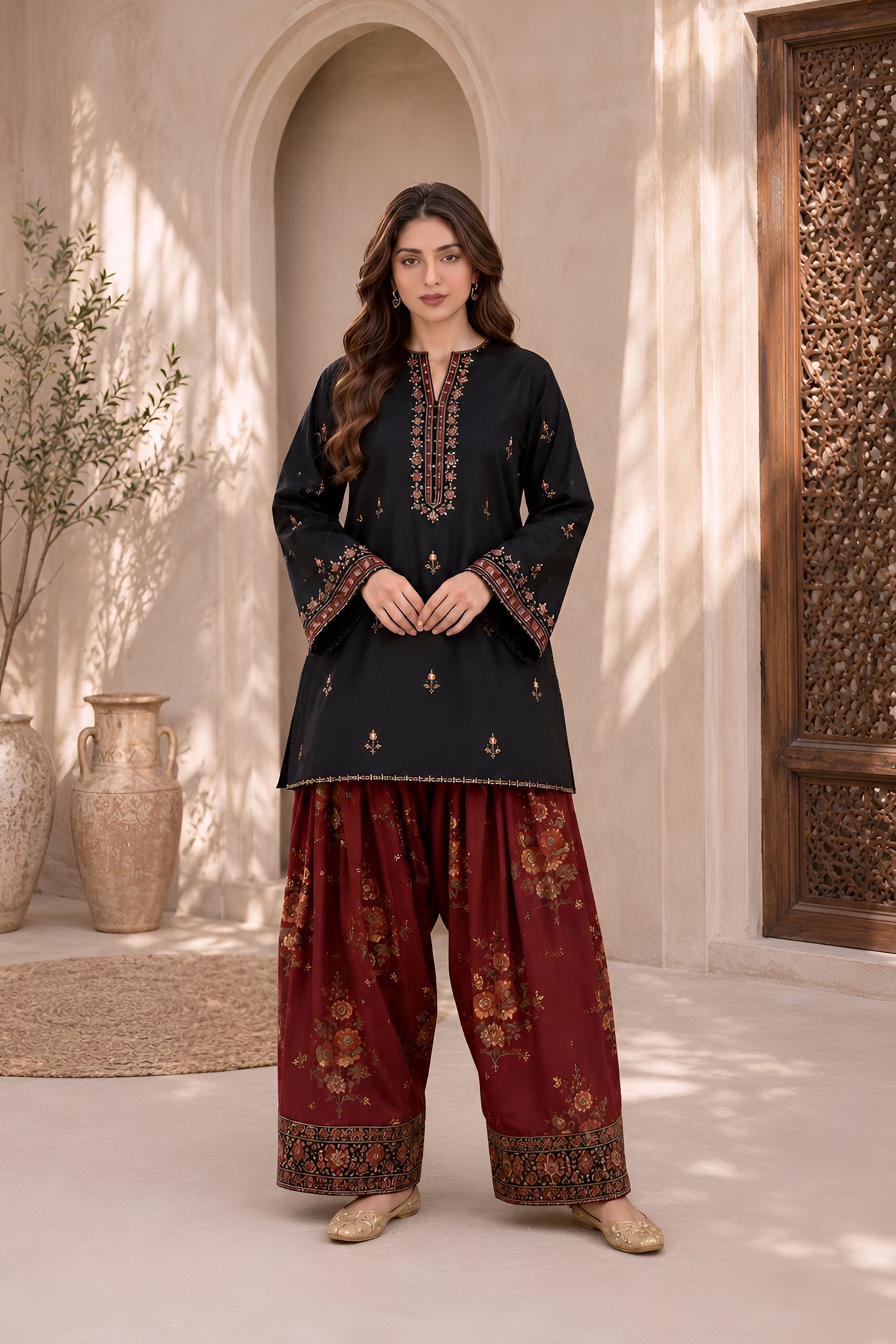 Reve Emb. Lawn 2PC Dress