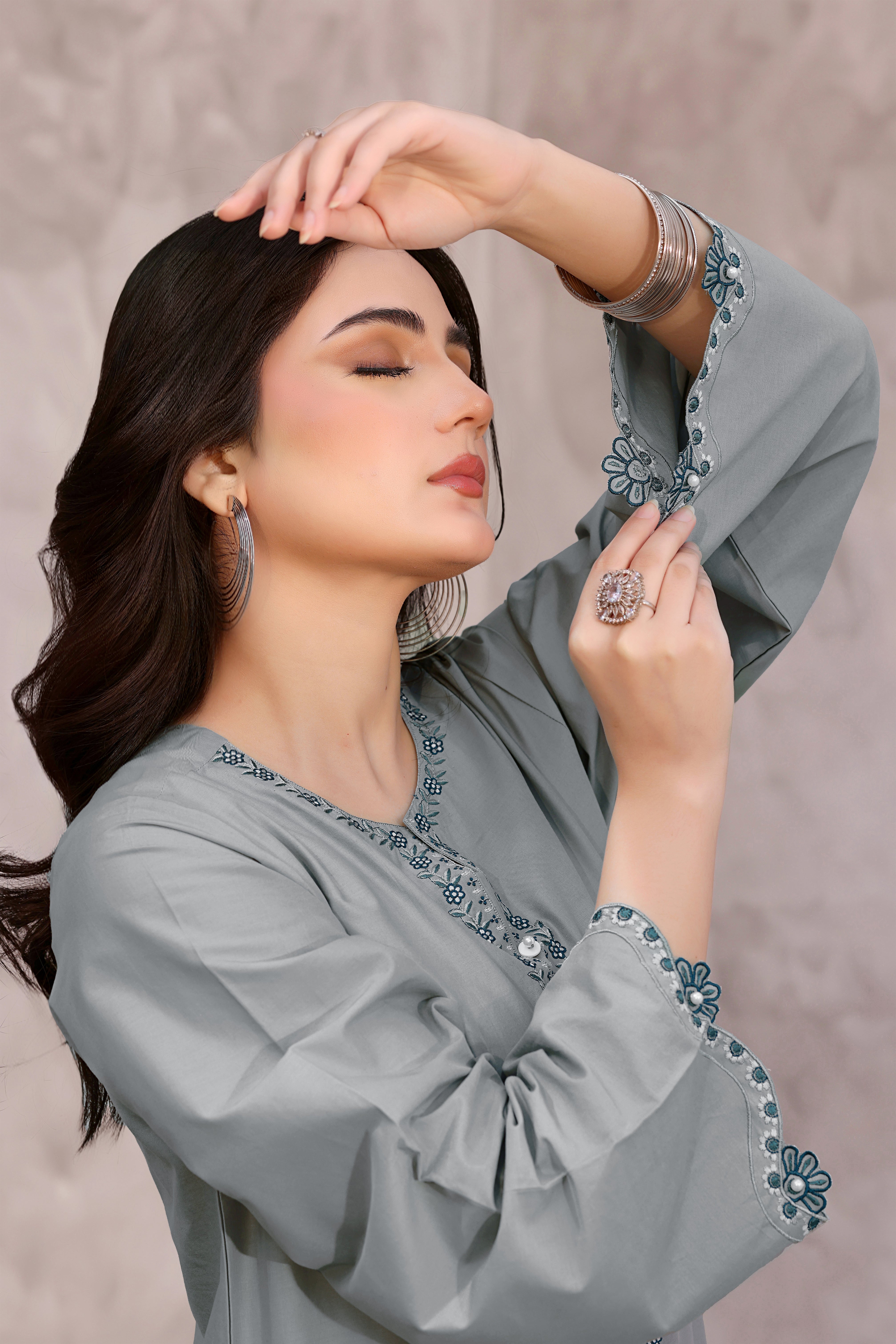 Robin Embroidered 3PC Lawn Dress