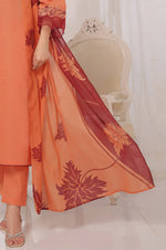 Load image into Gallery viewer, Rosy Haze Embroidered 3PC Lawn Dress
