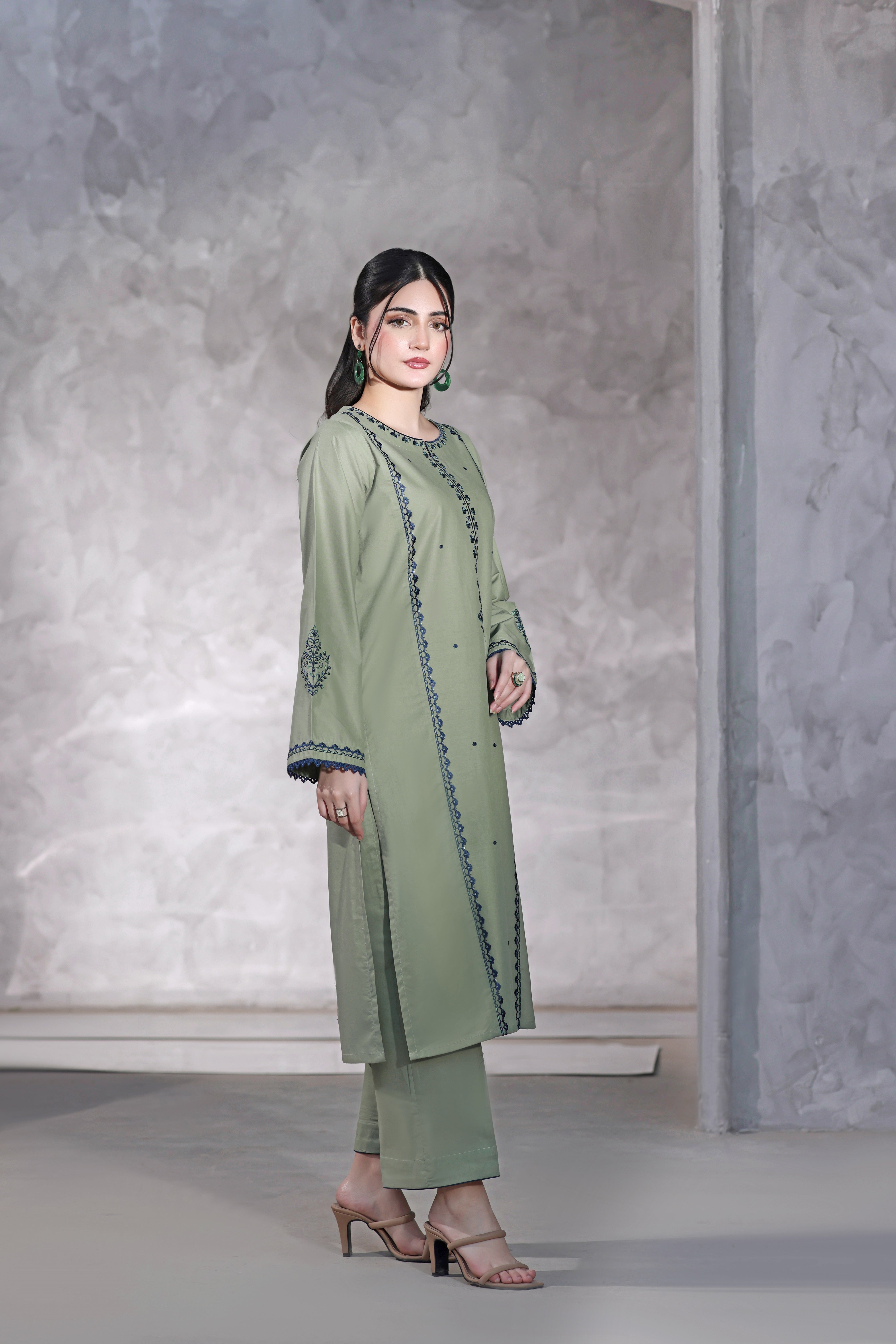 Serene Embroidered 3PC Lawn Dress