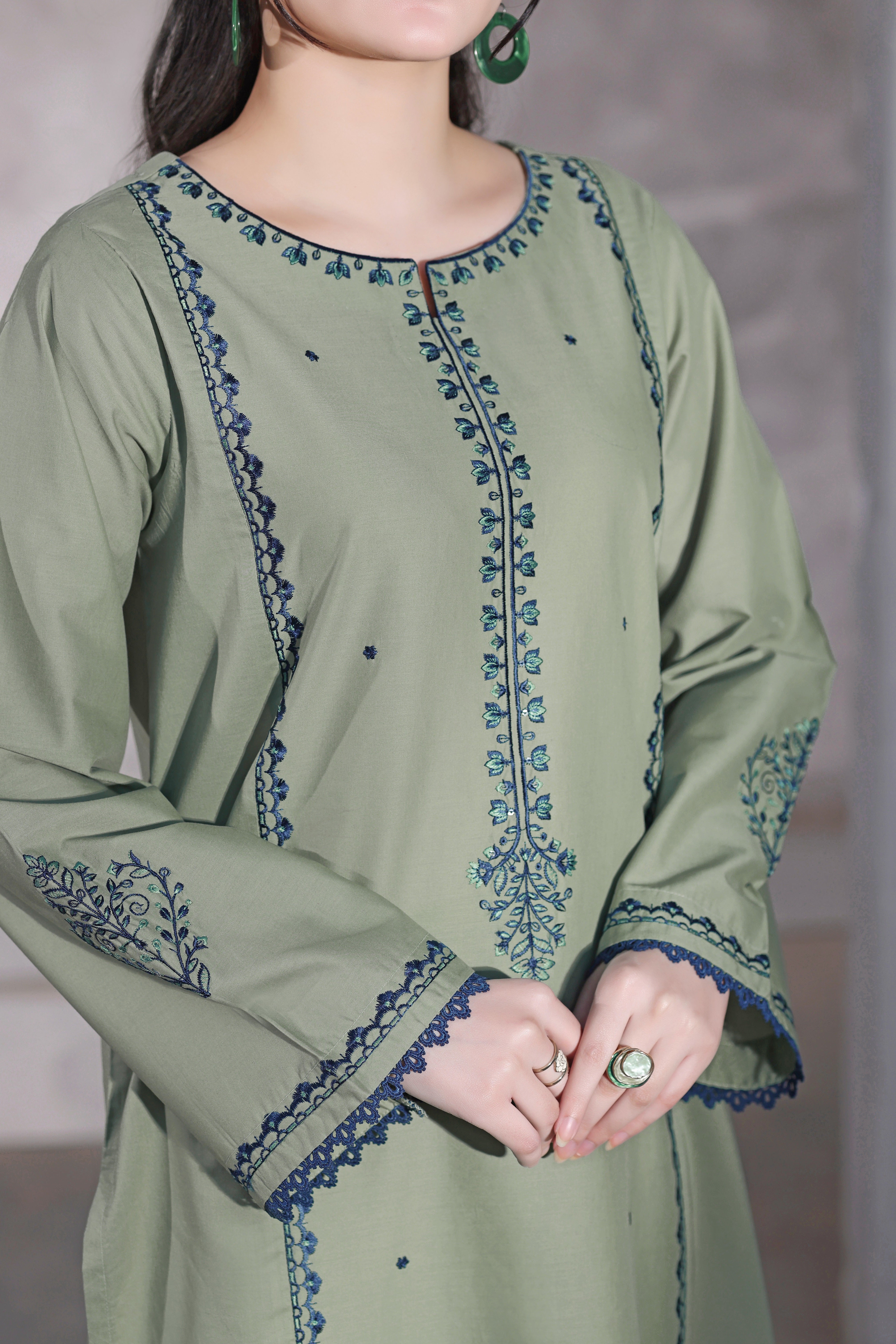 Serene Embroidered 3PC Lawn Dress