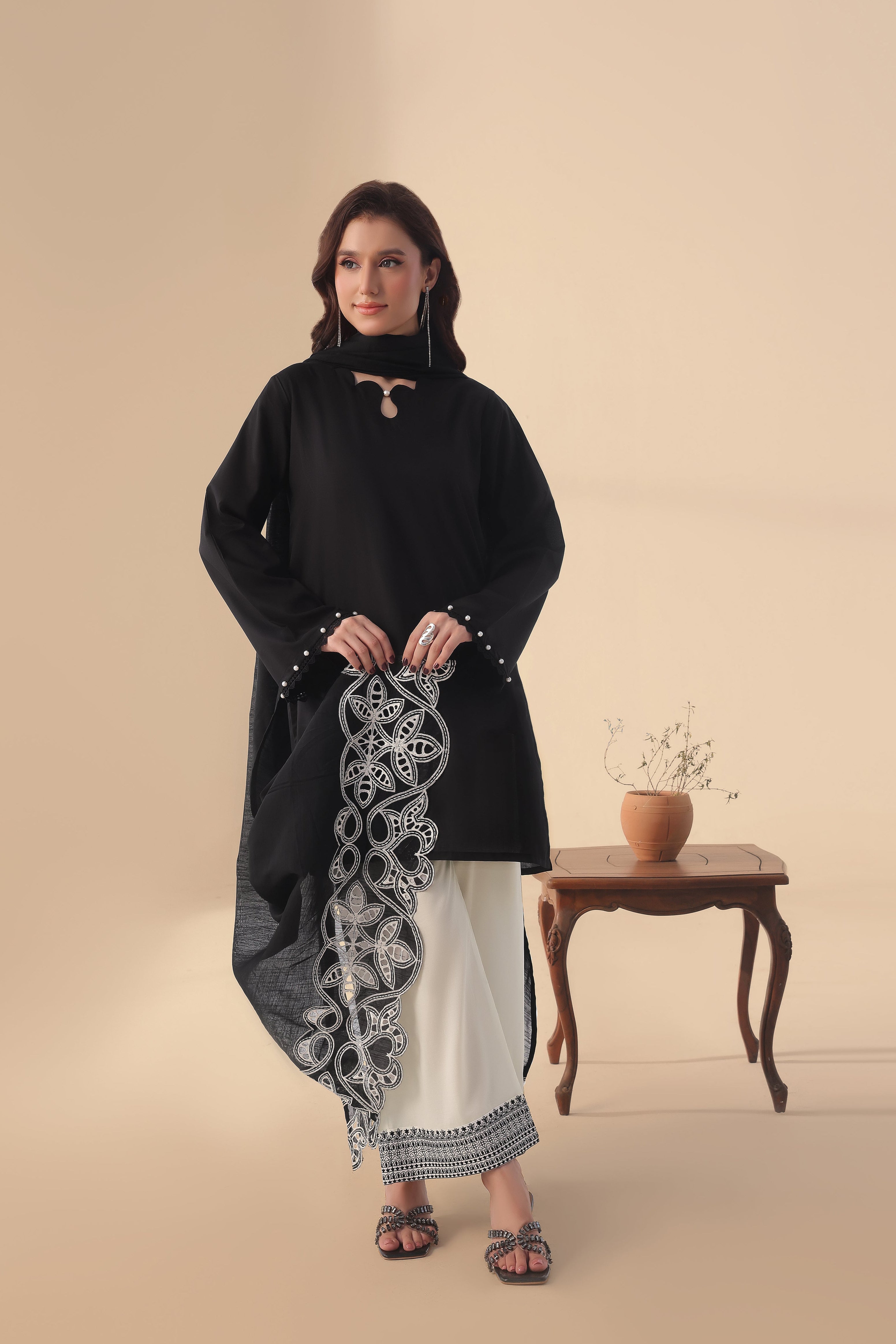 Siren Embroidered 3PC Lawn Dress