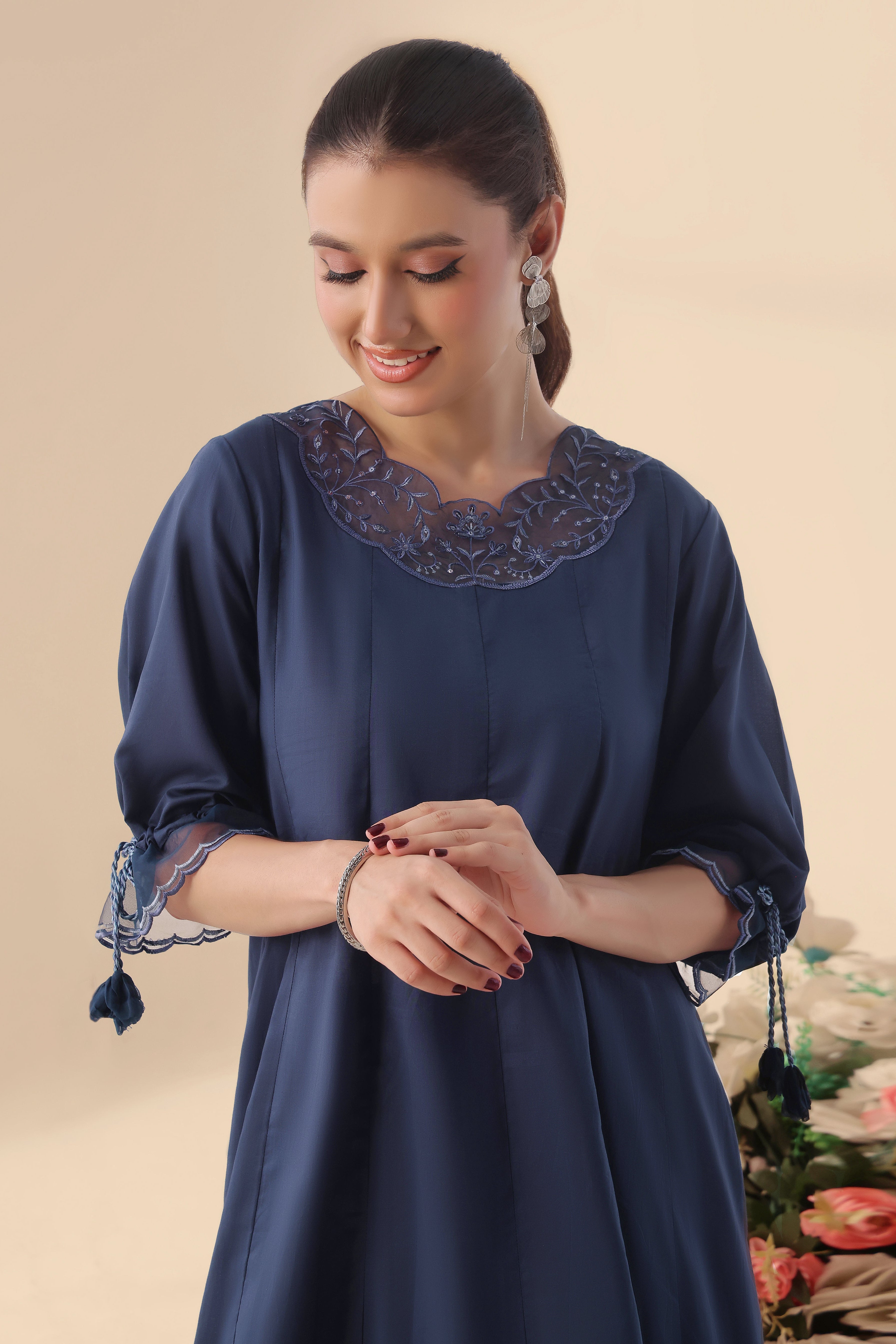 Swirl Embroidered Lawn 2PC Dress