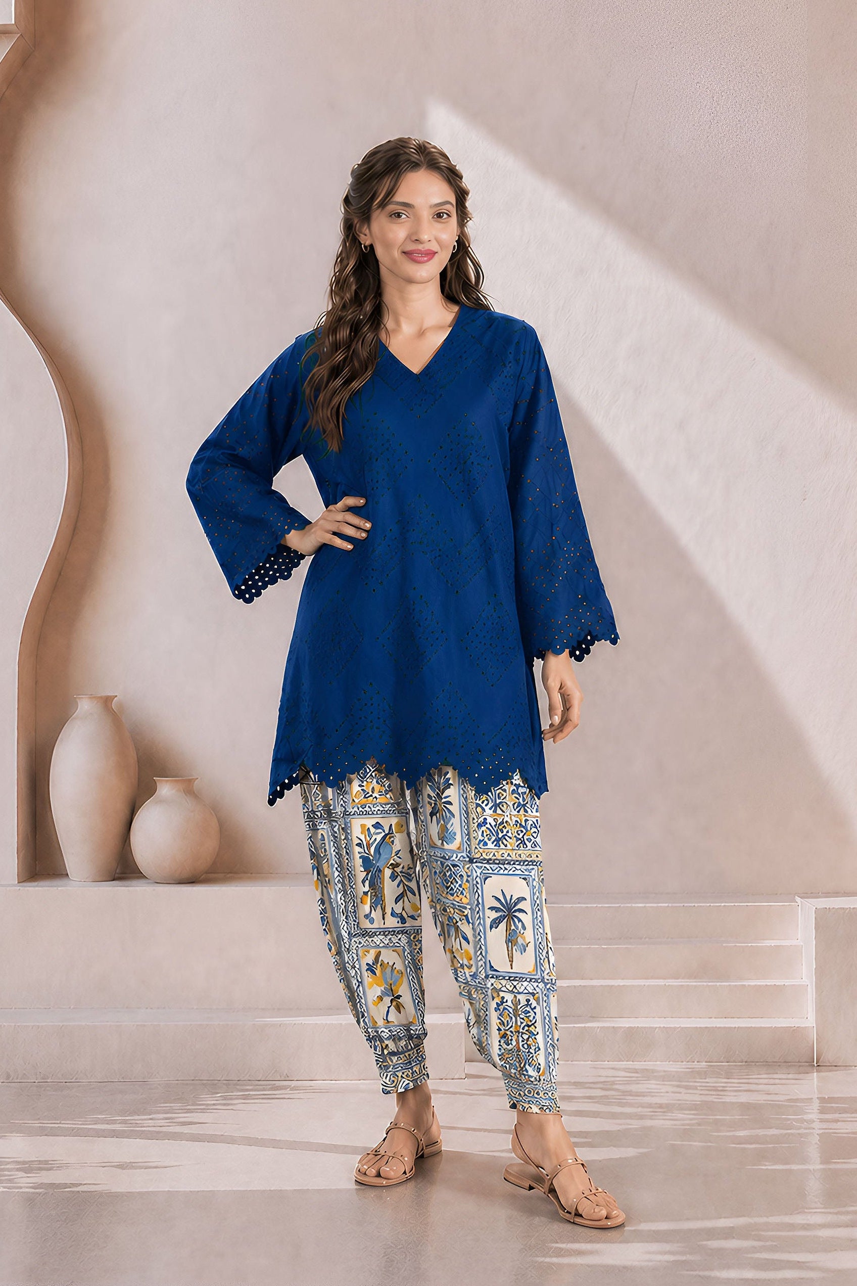 Twinkle Embroidered Stitched 2PC Dress