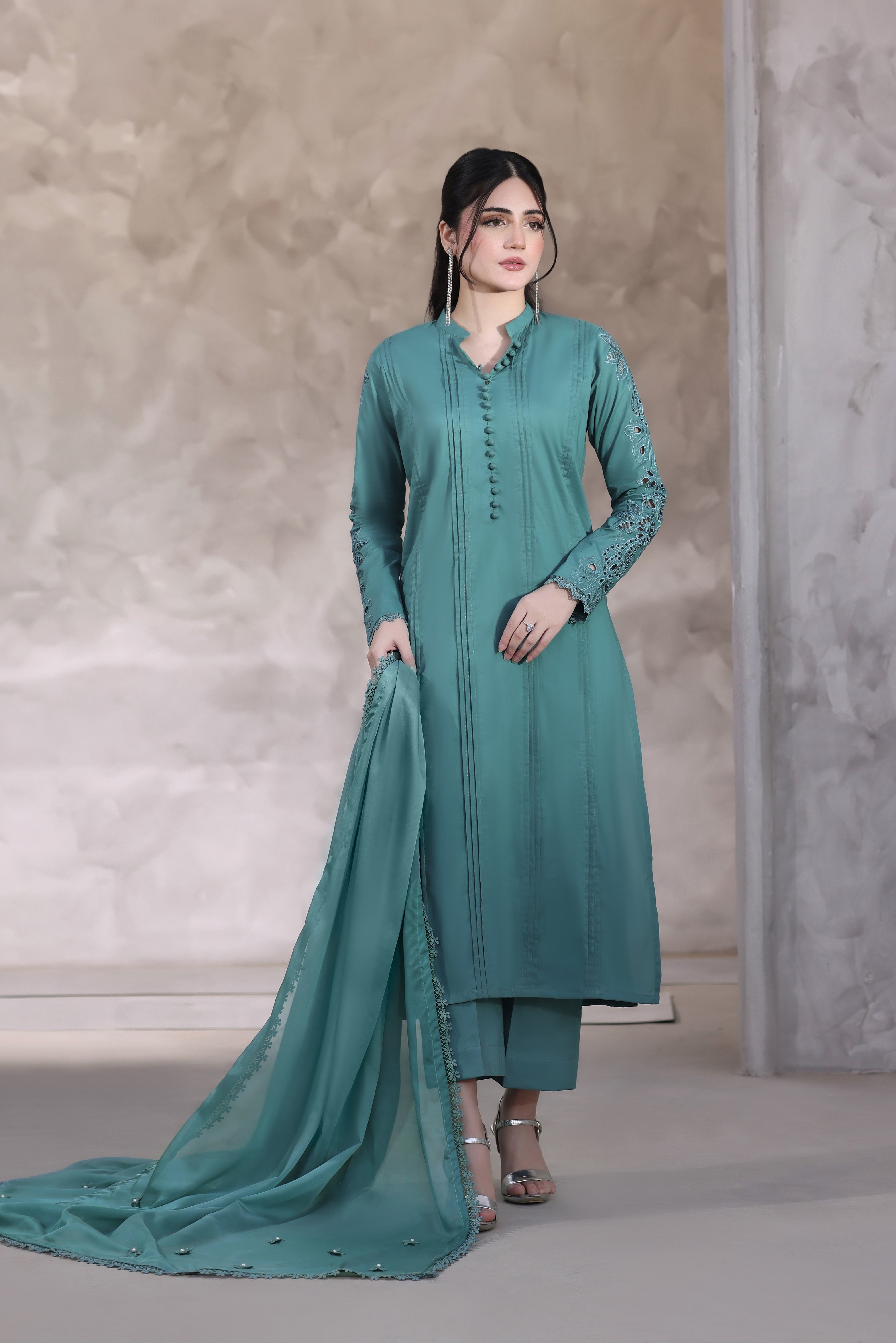 Zircon Embroidered 3PC Lawn Dress