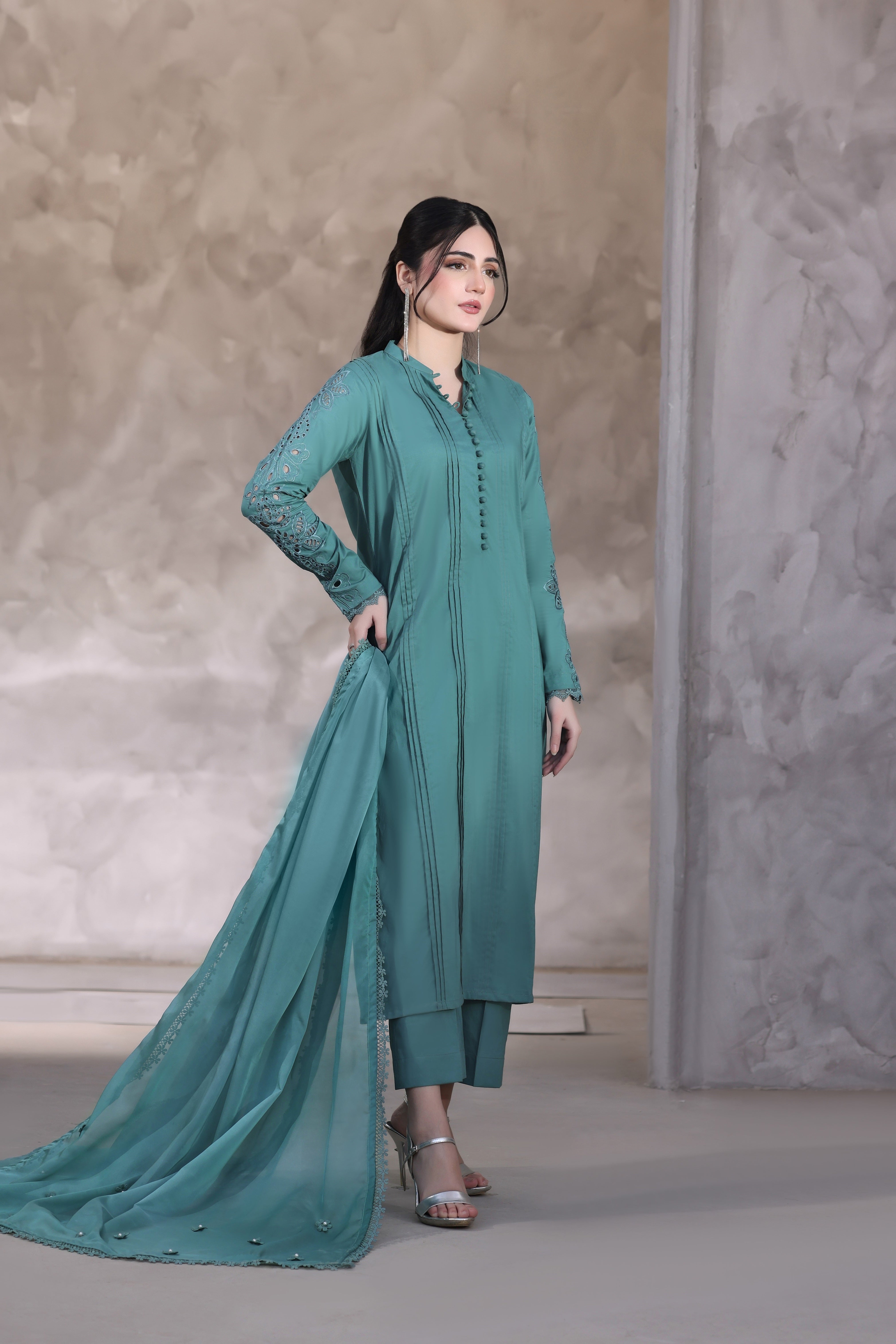 Zircon Embroidered 3PC Lawn Dress