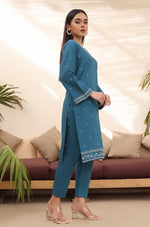 Load image into Gallery viewer, Pearl Frost Stitched 2pc Embroidered Suit