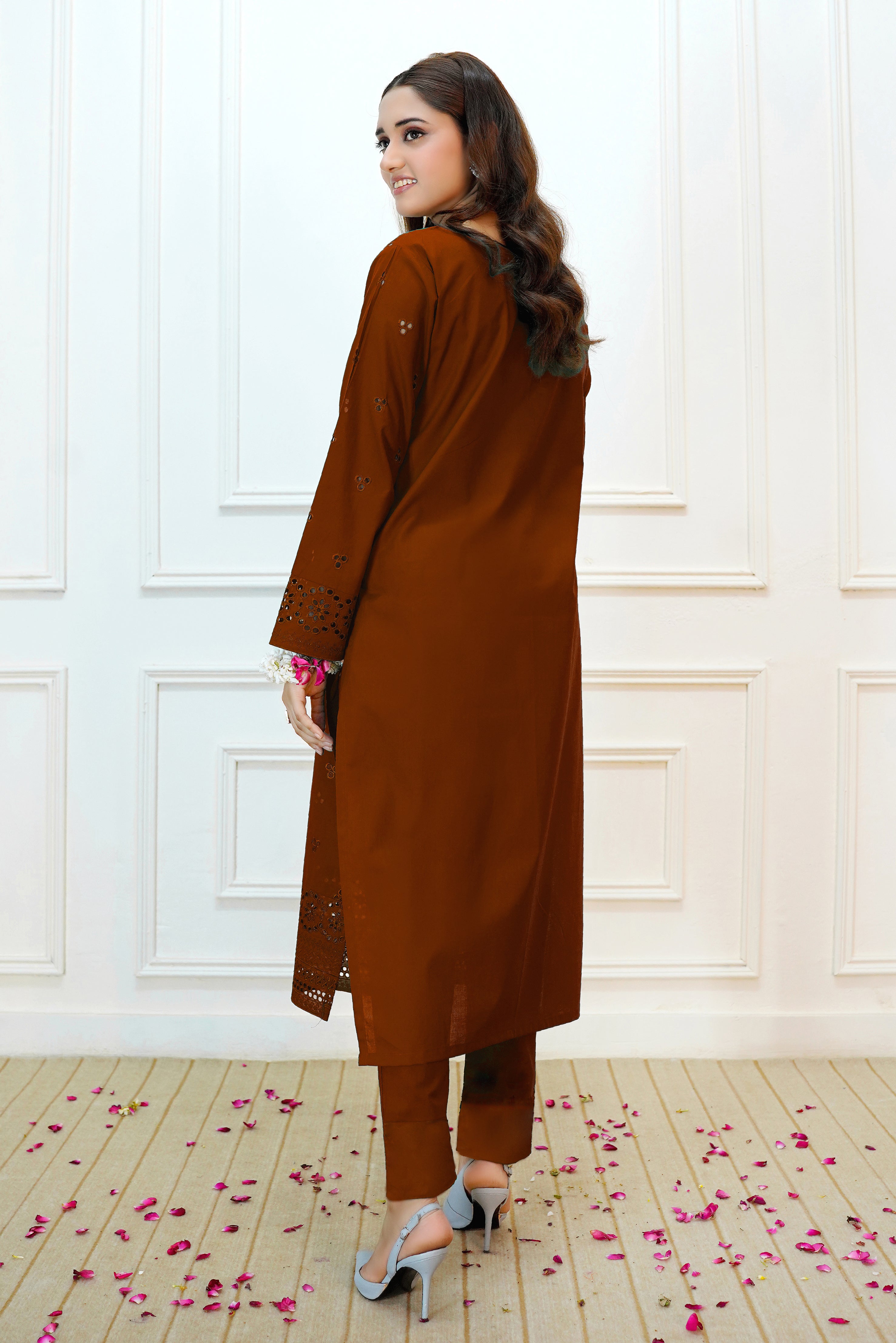 Luxeurs Embroidered Pretwear Designer Lawn Dress