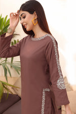 Load image into Gallery viewer, Russet Stitched 2pc Embroidered Suit