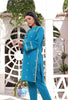 Pagoda Blue Stitched Embroidered Shirt