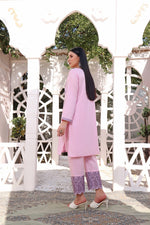 Load image into Gallery viewer, Pink-a-Boo Stitched 2 Piece Embroidered Cotton Suit