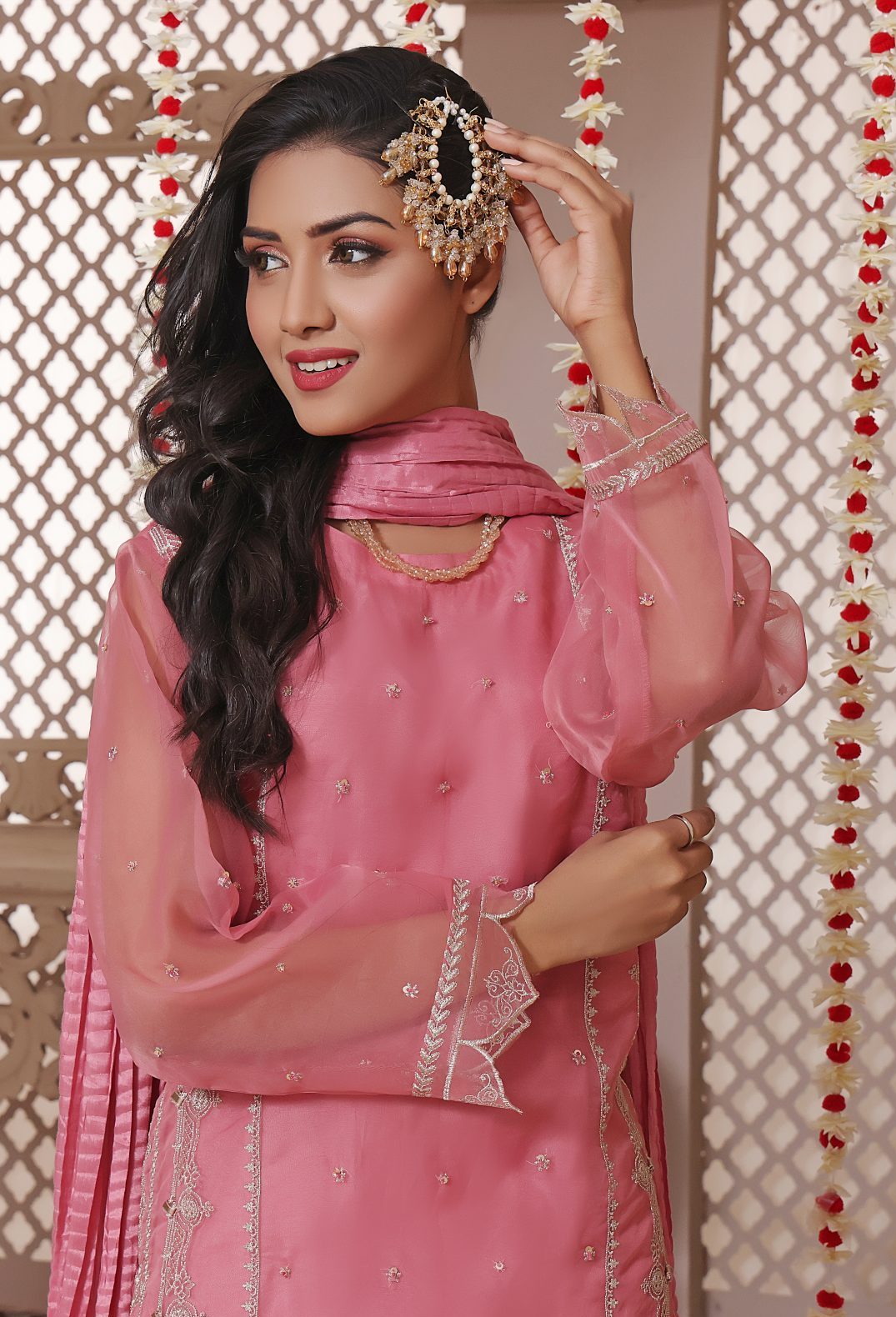 Luxeurs Embroidered Organza Stitched Formal Dress