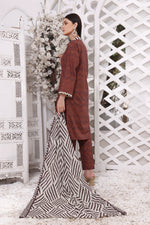Load image into Gallery viewer, Choco Wave Stitched 3 Piece Embroidered Lawn Cotton Suit