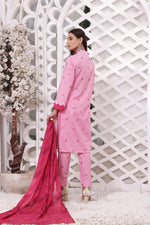 Load image into Gallery viewer, Pink Rose Stitched 3 Piece Embroidered Lawn Cotton Suit