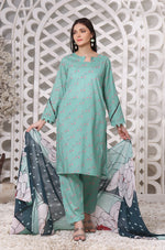 Load image into Gallery viewer, Blooming Garden Stitched 3 Piece Embroidered Lawn Suit