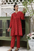 Jester Red 2pc Stitched Embroidered Frock