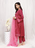 Magenta Stitched 2pc Embroidered Suit