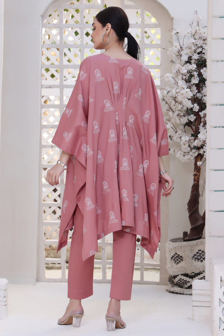 Lady Kaftaan Stitched 2 Piece Embroidered Lawn Cotton Suit