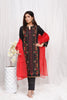 Dark Night Stitched 3pc Embroidered Suit