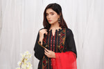 Load image into Gallery viewer, Dark Night Stitched 3 Piece Embroidered Cotton Suit
