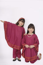Load image into Gallery viewer, Kaftaan Stitched 2 Piece Embroidered Cotton Suit For Kids