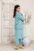 Icy Mermaid Stitched 3pc Embroidered Coat Suit